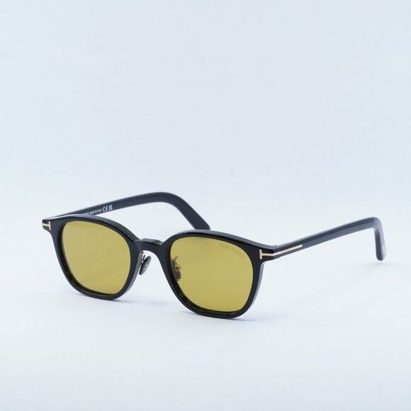 Tom Ford FT0978-D 01E Sunglasses Shiny Black Round Frame