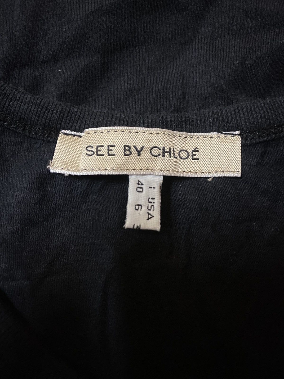 See by Chloe See By Chloe Embroidery And Sequin Detailing Black Tank Top Size XS / US 0-2 / IT 36-38 - 3 Thumbnail
