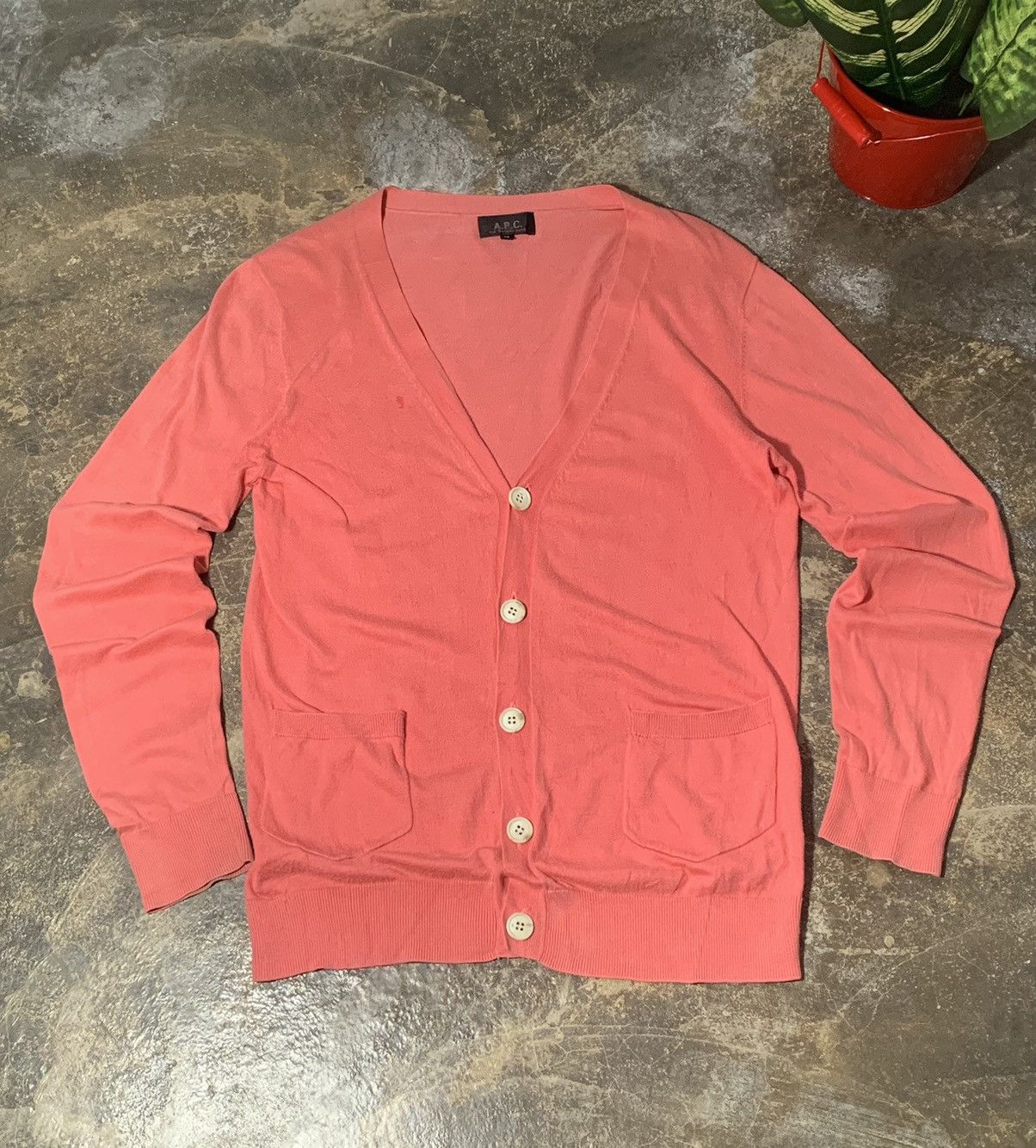 A.P.C. A.P.C pink knitwear cardigan Size XS / US 0-2 / IT 36-38 - 1 Thumbnail