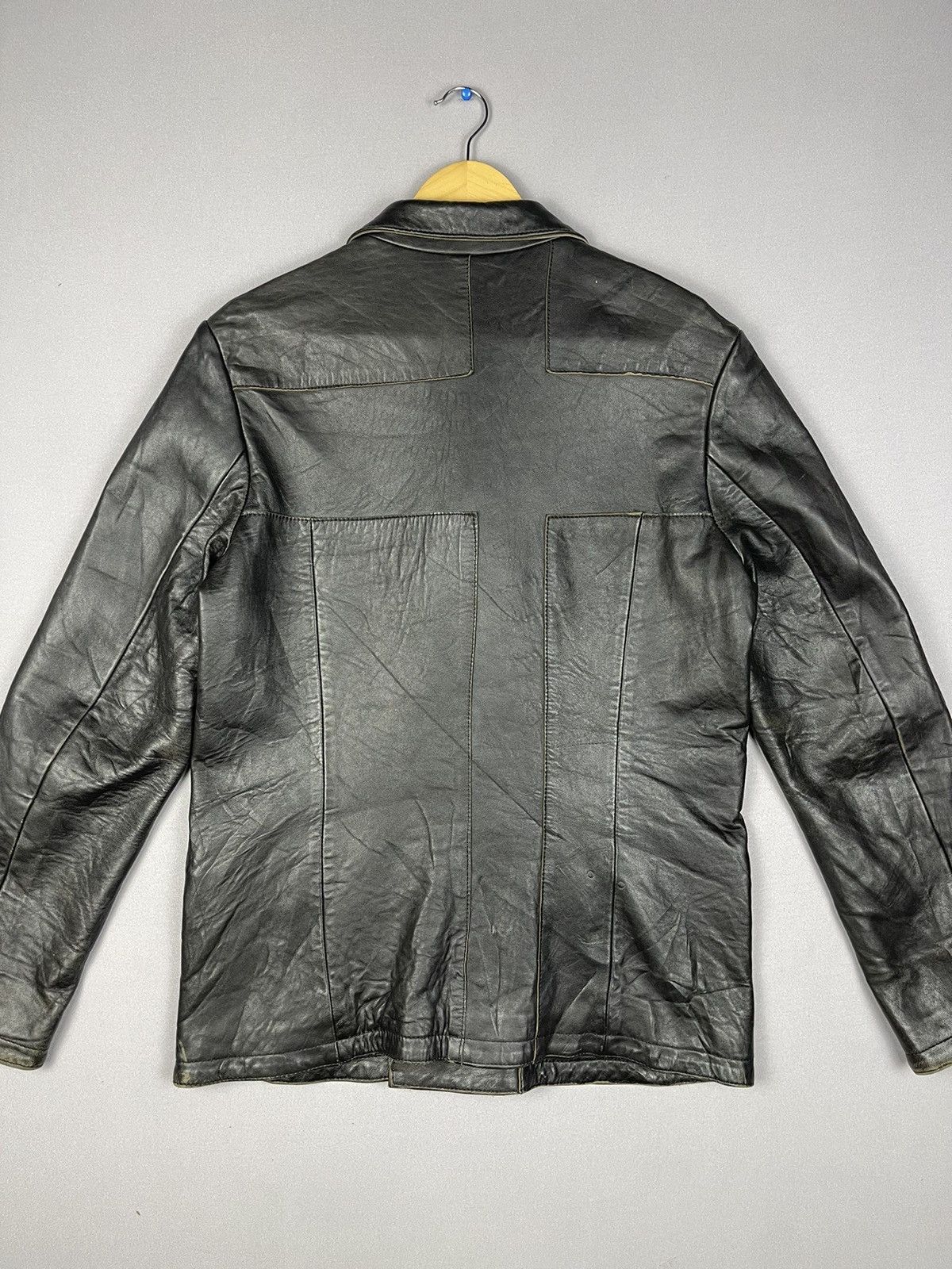 Leather Vintage HIROYUKI KATO Double Breasted Leather Jacket Size US L / EU 52-54 / 3 - 9 Thumbnail