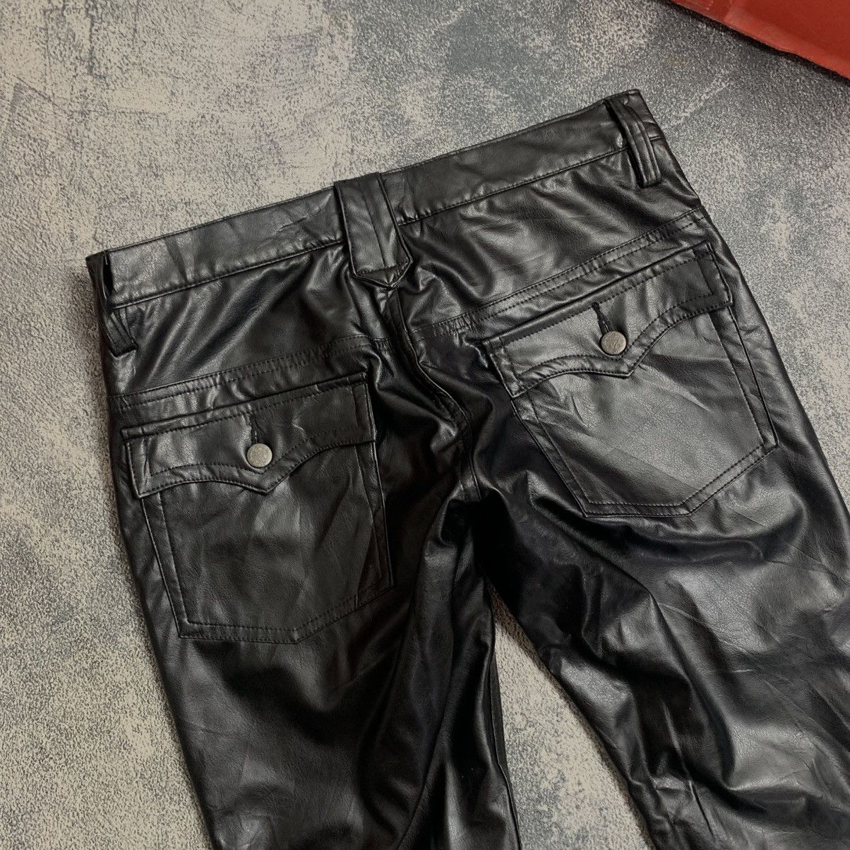 Japanese Brand Root Three Leather But Cut pants Size US 32 / EU 48 - 11 Thumbnail