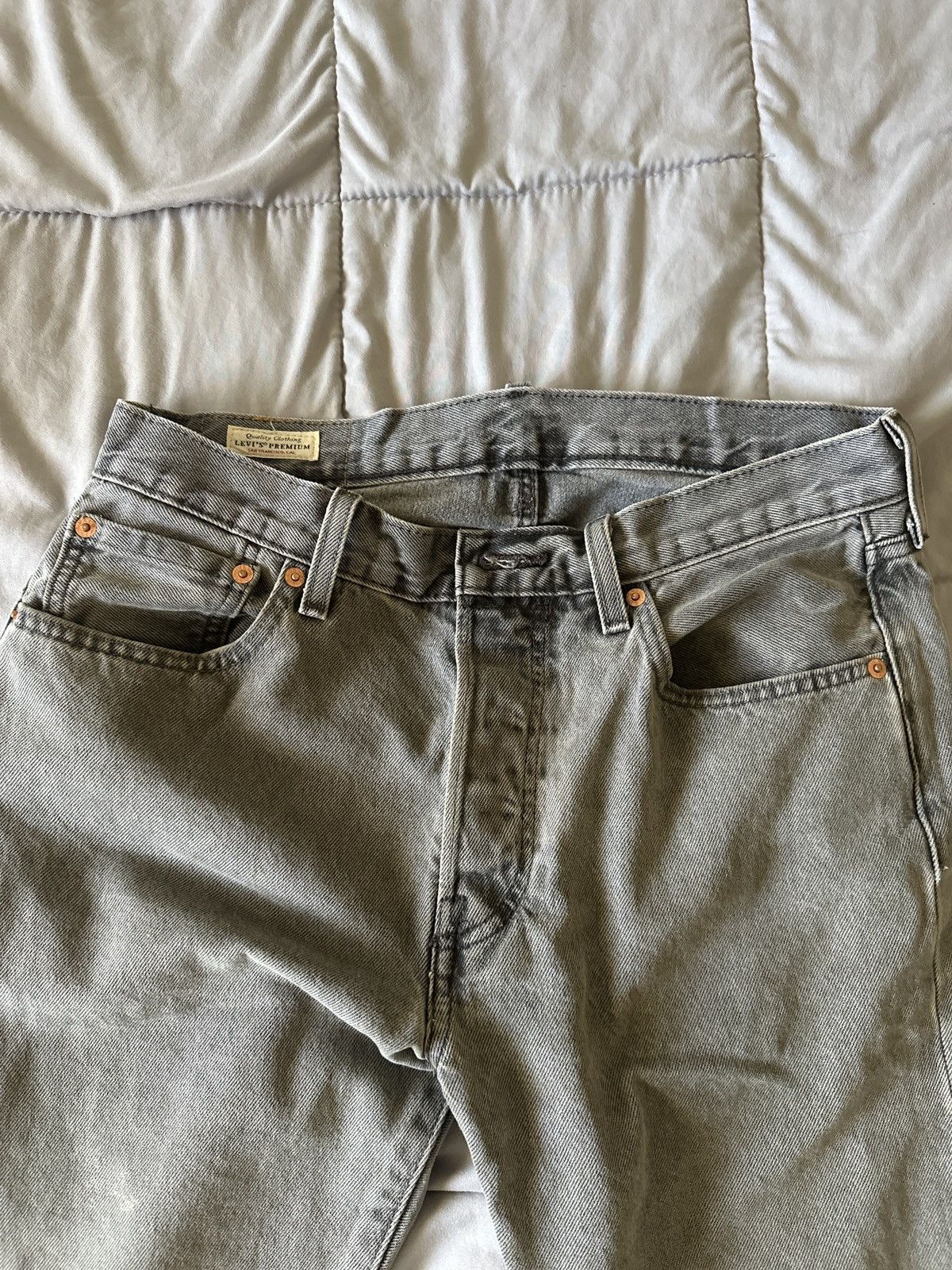 Levi's Vintage Clothing Levi gray washed jeans Size US 31 - 3 Thumbnail