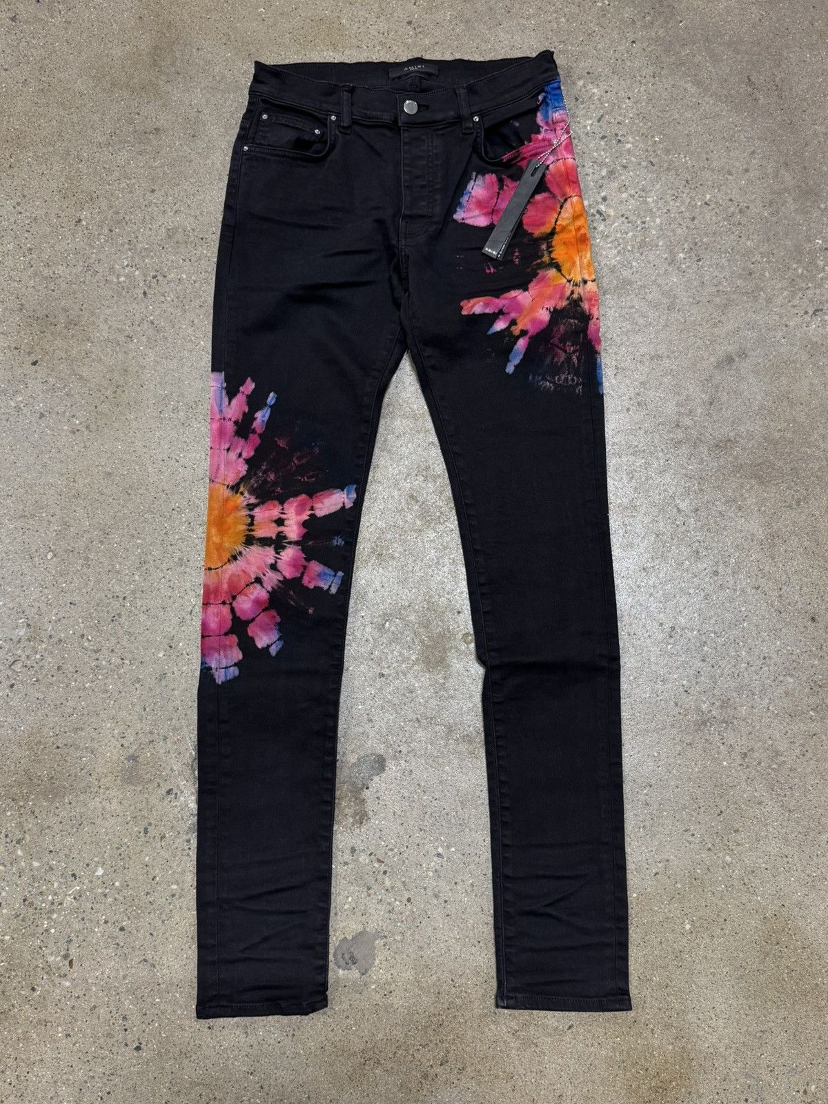 Amiri Tie Dye Print Denim Jeans NEW 1300$