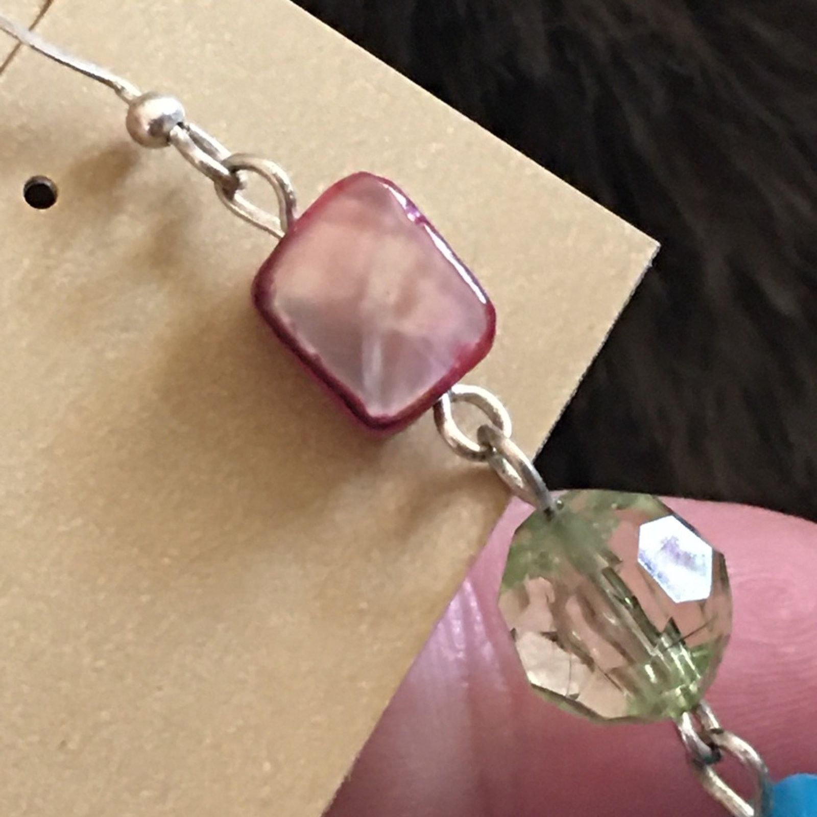 Jewelry Boho style multi tone/material drop earrings Size ONE SIZE - 3 Thumbnail