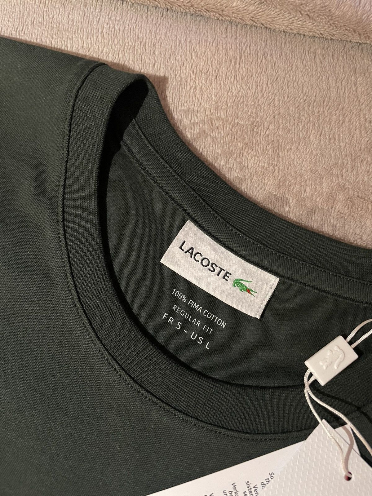 Lacoste T-shirt Lacoste Dark Green Size US L / EU 52-54 / 3 - 4 Thumbnail