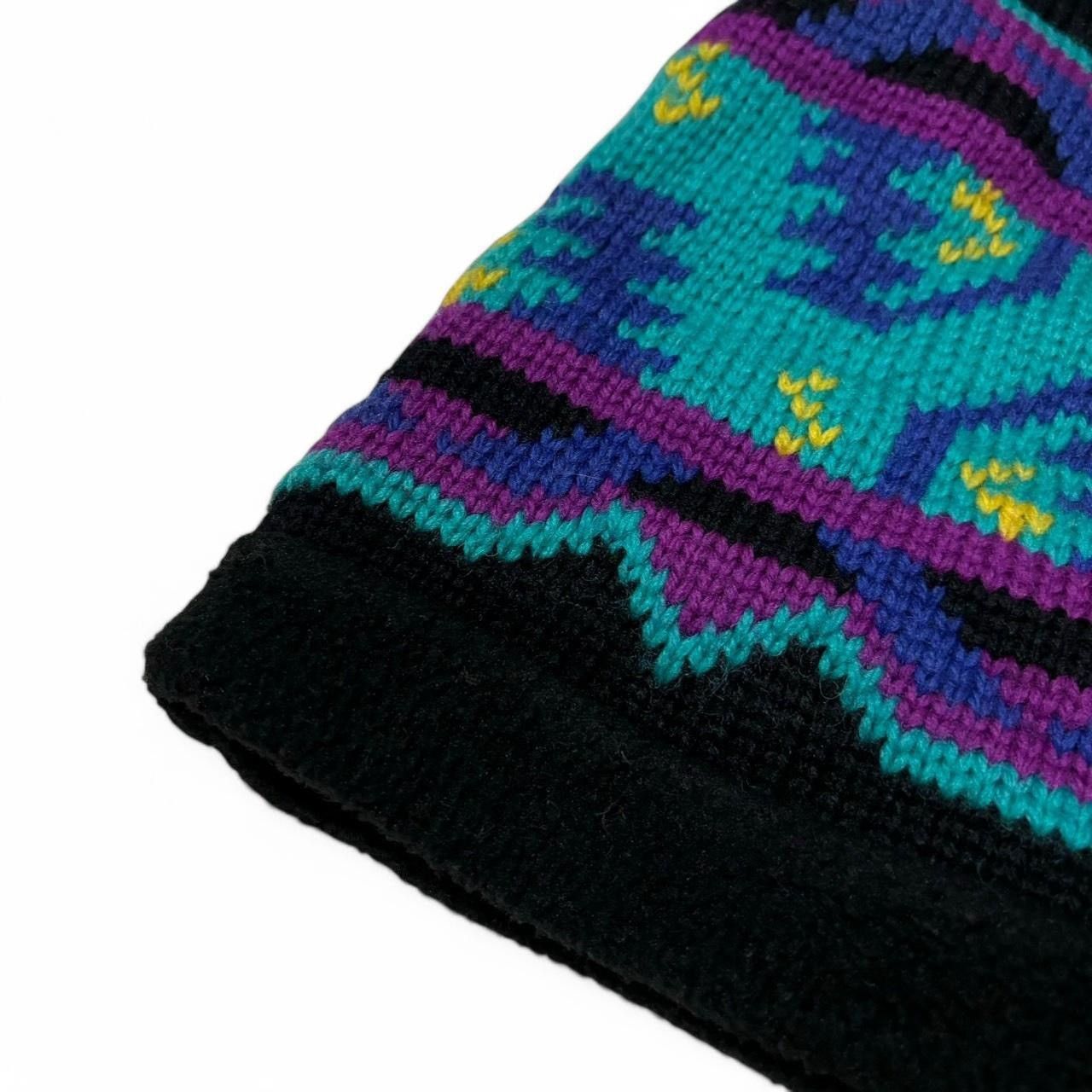 L.L. Bean × Vintage Vintage 1990s L.L.Bean Patterned Wool Cat Beanie Size ONE SIZE - 2 Thumbnail