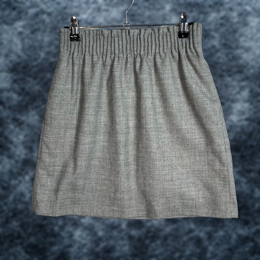 J.Crew J. Crew Women's Size 0 Gray Wool-Blend Elastic Waist Mini Skirt Size 25" / US 0 / IT 36 - 1 Thumbnail