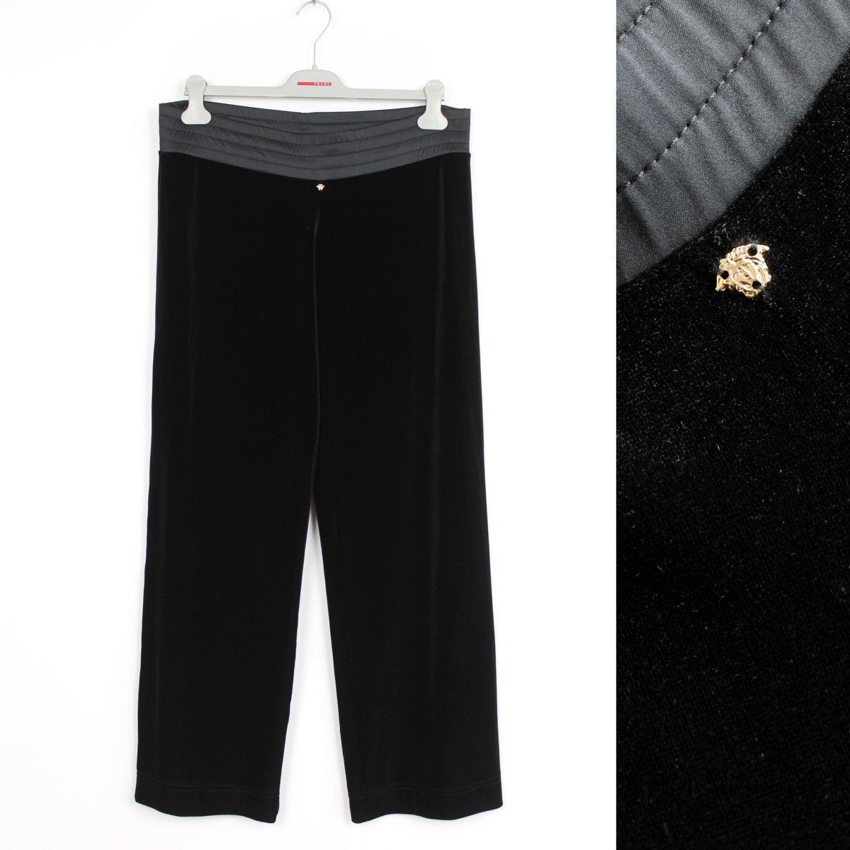 Versace Gianni Versace Medusa Velour Black Pants Size 34" / US 12 / IT 48 - 1 Thumbnail