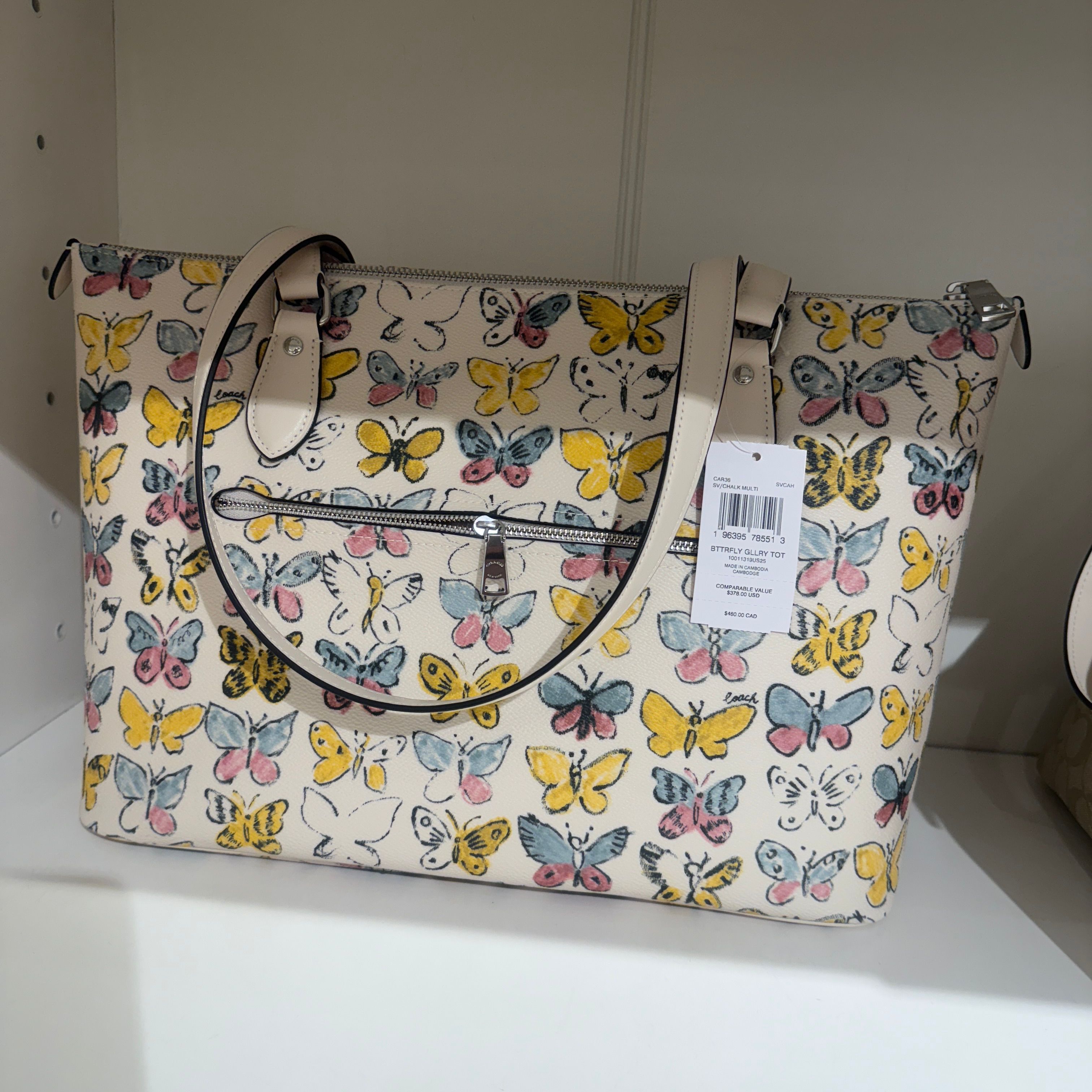 トートバッグ COACH Gallery Tote Bag With Butterfly Print   CAR36 COACH® Outlet | Gallery Tote Bag With Butterfly Print