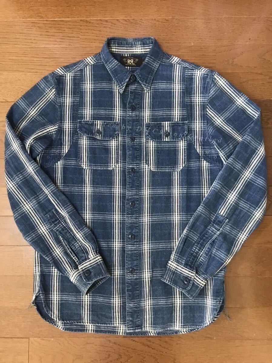 RRL Ralph Lauren RRL Indigo Check Shirt (Vintage S) Size US S / EU 44-46 / 1 - 1 Thumbnail