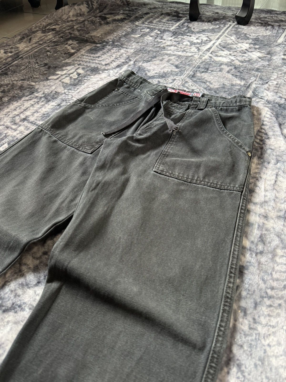 Billabong × Quiksilver × Vintage Vintage 80s 90s Quiksilver Black Faded Baker Denim Pants Size US 29 - 5 Thumbnail