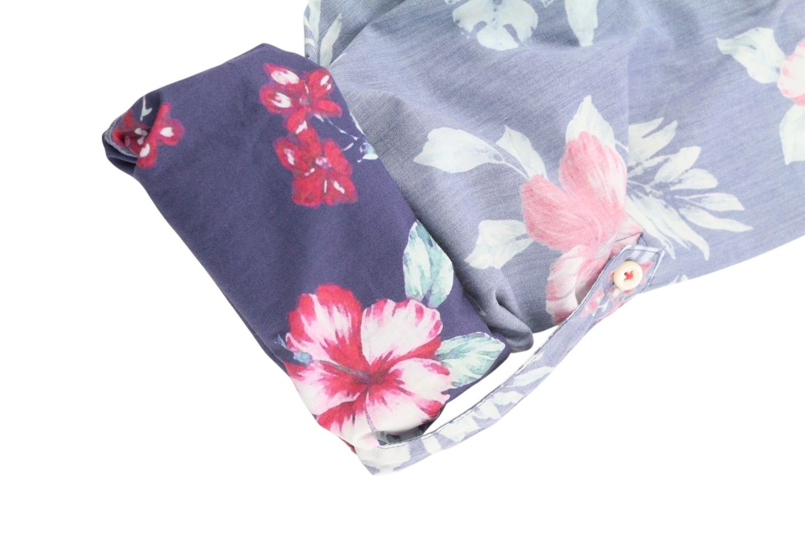 Tommy Hilfiger NEW YORK FIT S Roll-Up Button-Down Neck Floral Shirt 83668 Size US S / EU 44-46 / 1 - 10 Thumbnail