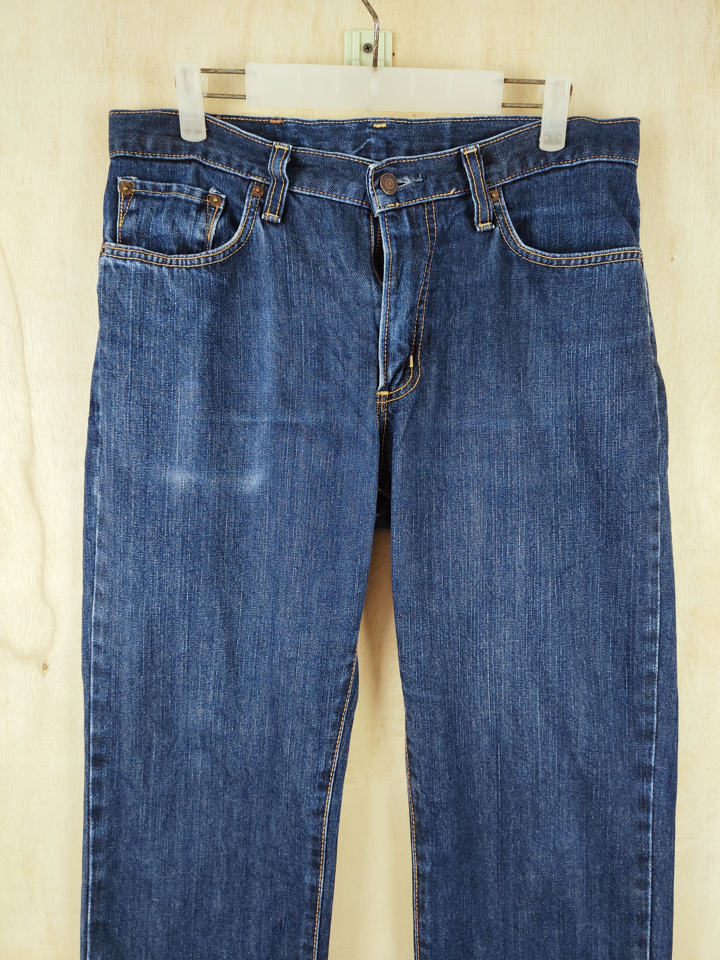 Edwin Edwin Dark Blue Distressed Ripped Jeans #S2661 Size US 33 - 2 Thumbnail