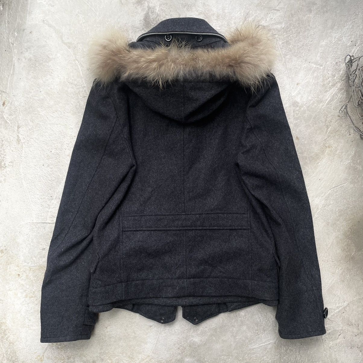 PPFM Archive🔥 PPFM Napolean Bondage Wool Fur Hood grey jacket Size US S / EU 44-46 / 1 - 3 Thumbnail