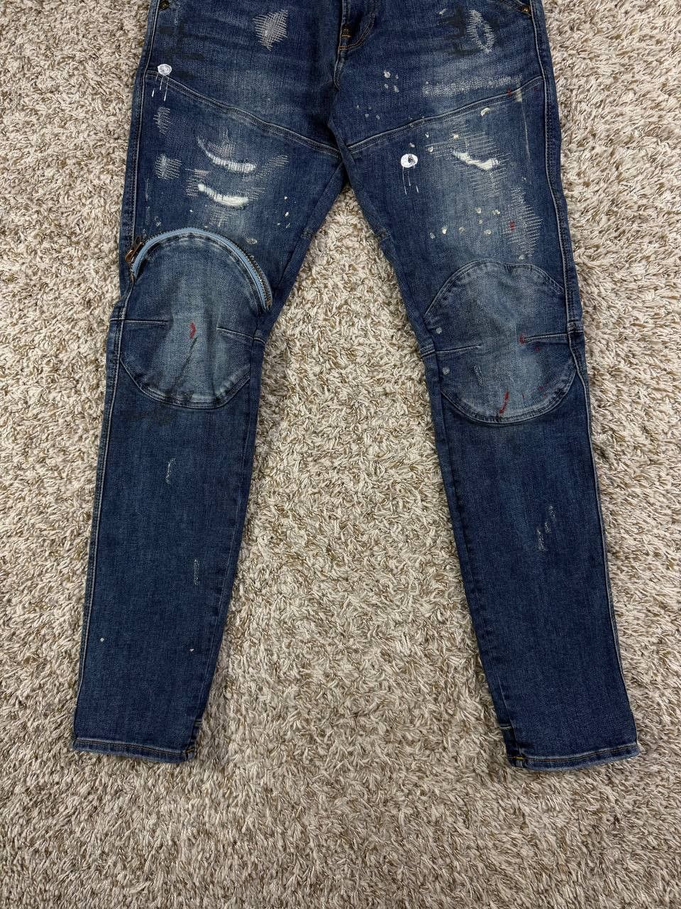 G-Star G-Star RAW 5620 3D Zip Knee Skinny Distressed Size US 29 - 3 Thumbnail