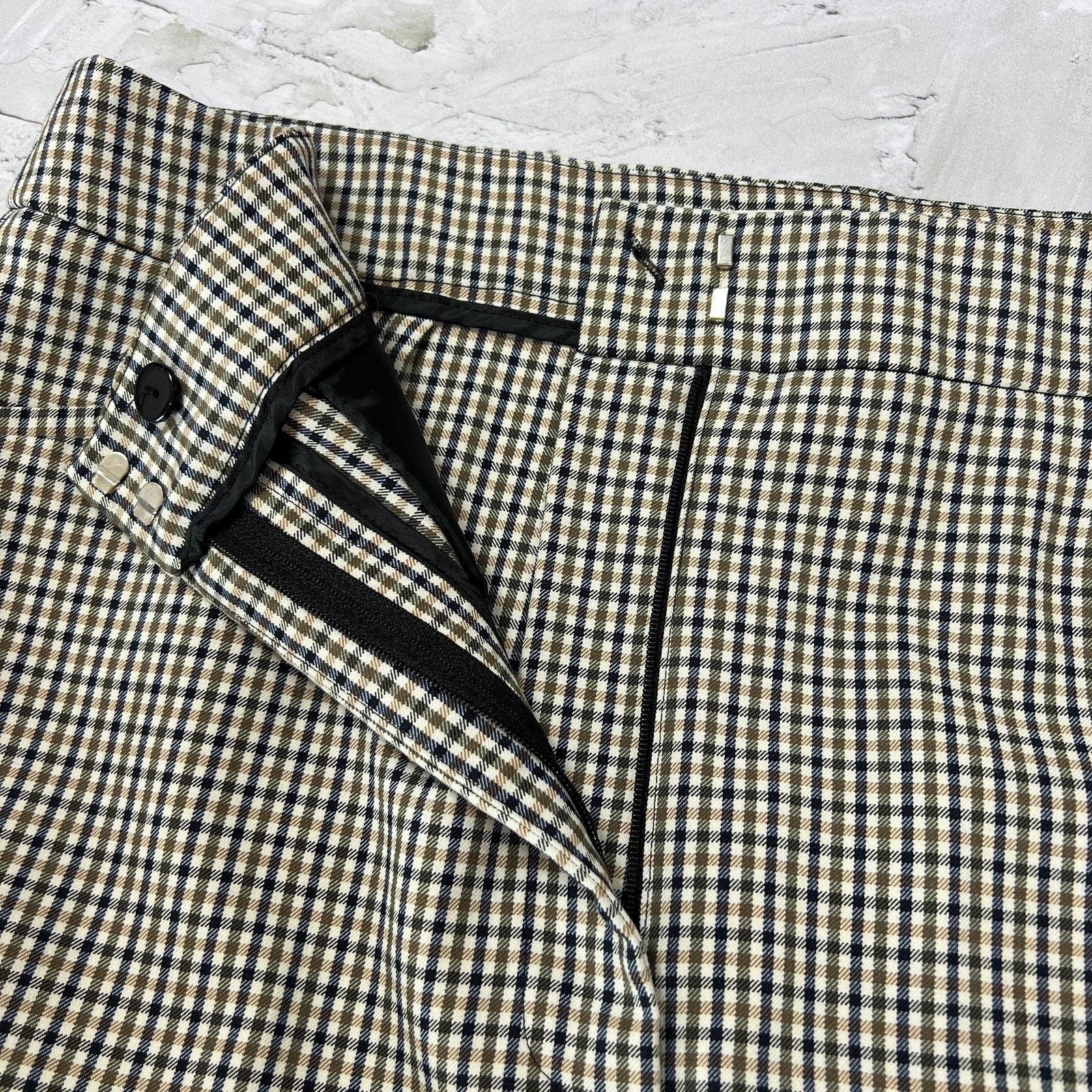Anthropologie Anthropologie Maeve Gingham Kick Flare Pants Brown Size 14 Size 36" / US 14 / IT 50 - 5 Thumbnail