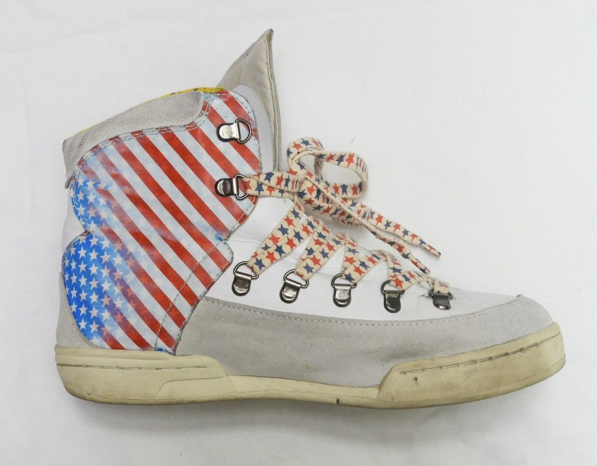 Bernhard Willhelm Bernard Willhelm 2008 S/S American Flag High Top Sneakers Size US 10.5 / IT 40.5 - 2 Thumbnail