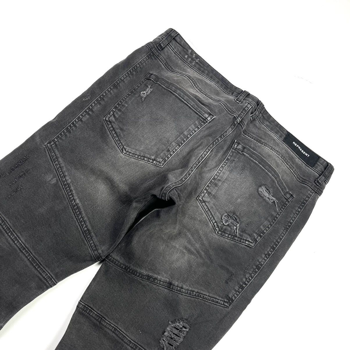 Japanese Brand × Represent Clo. Y2K Represent Avant Garde Jeans Streetwear Black Size US 34 / EU 50 - 8 Thumbnail
