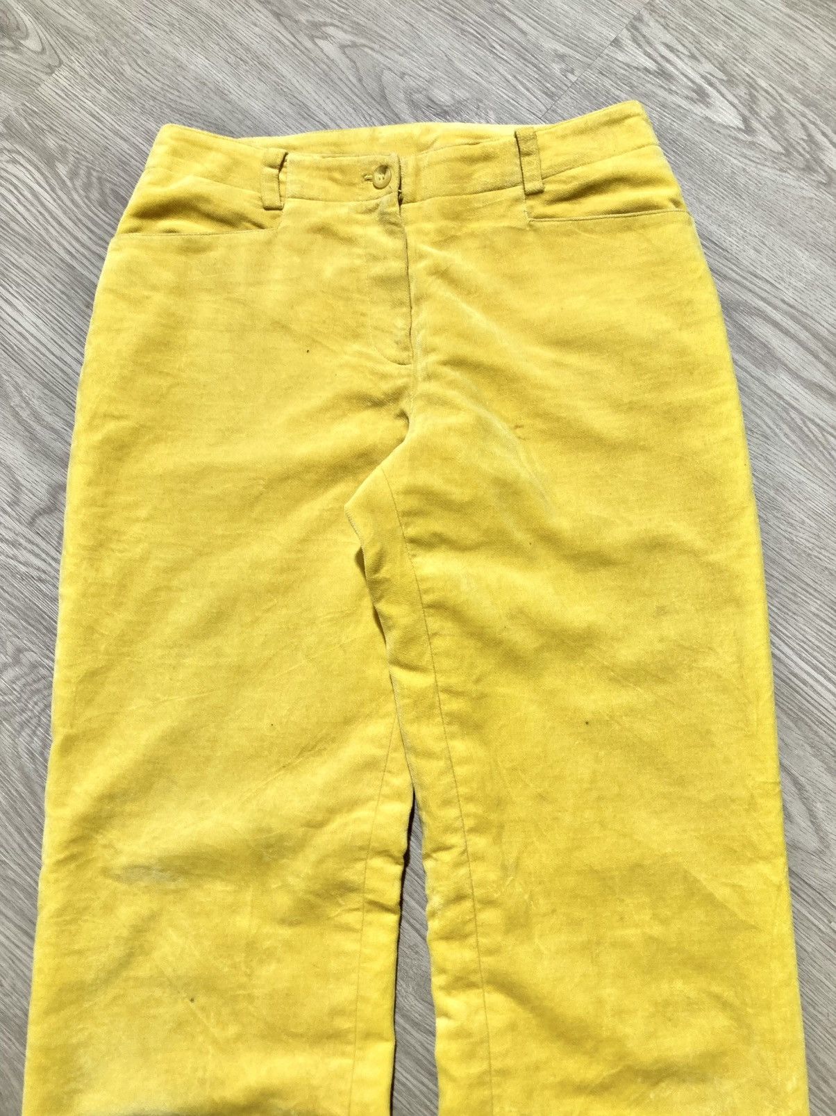 Jean Charles De Castelbajac 1990s Vintage Castelbajac Sport Wax Pants Yellow Luxury Size US 26 / EU 42 - 14 Thumbnail