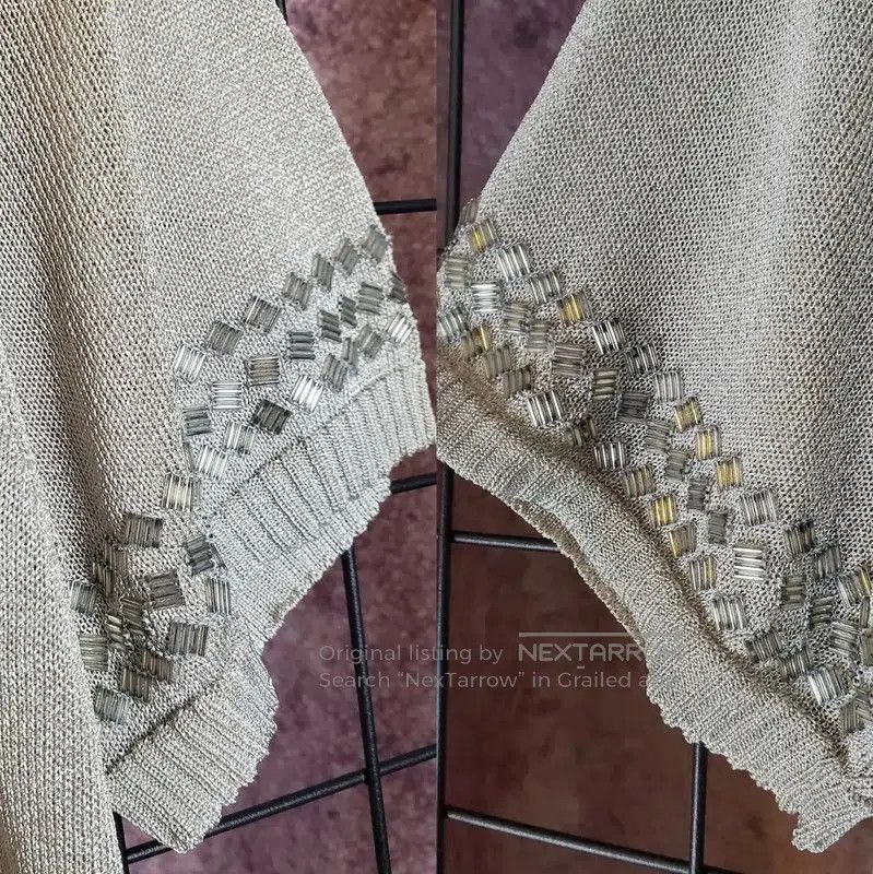 Yves Saint Laurent YSL Summer Light Gray Embroidered Short Sleeve Tee . Size L / US 10 / IT 46 - 5 Thumbnail