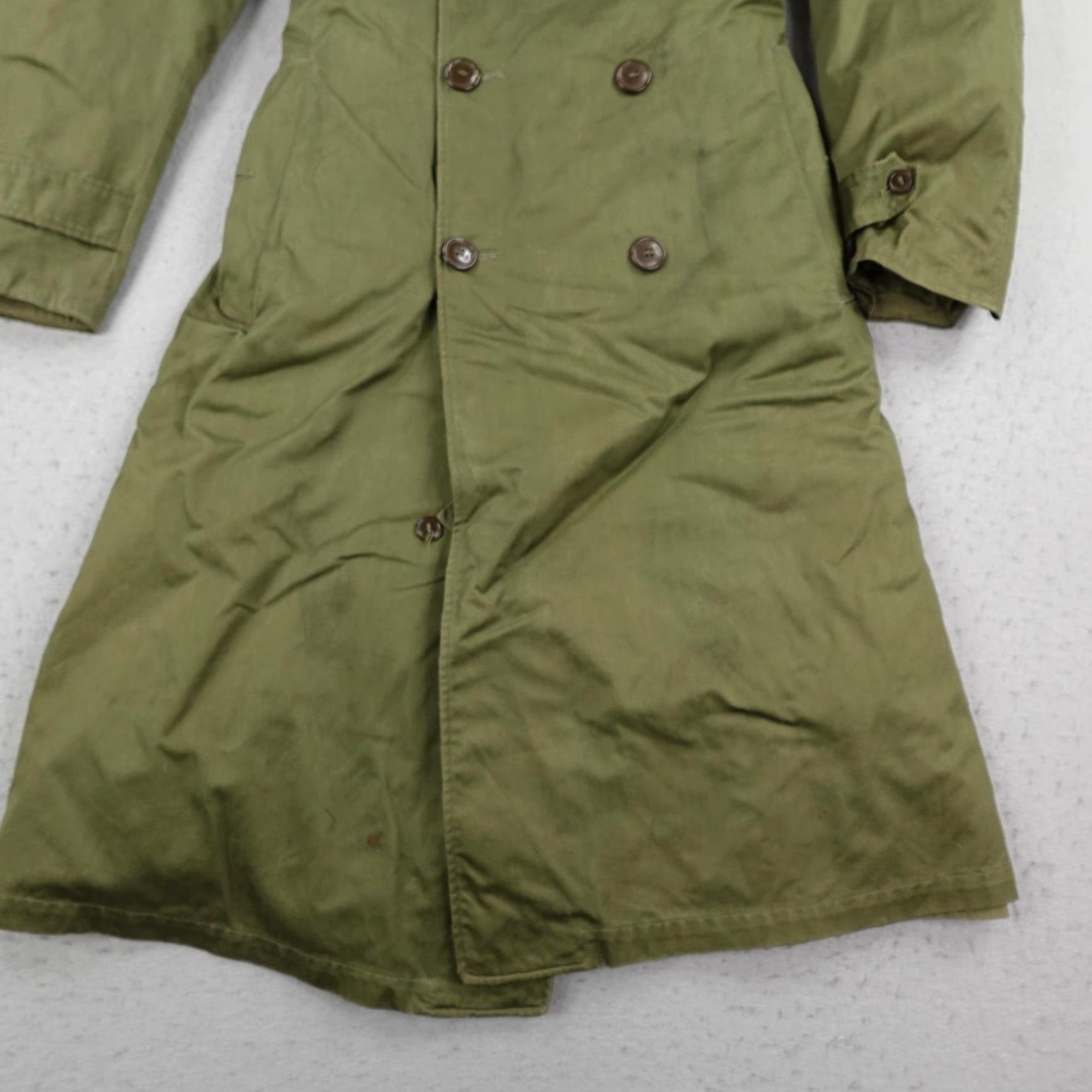 Vintage VINTAGE US Army Overcoat Small Long OG 107 Wool Liner Trench Coat Korean War 50s Size US S / EU 44-46 / 1 - 3 Thumbnail