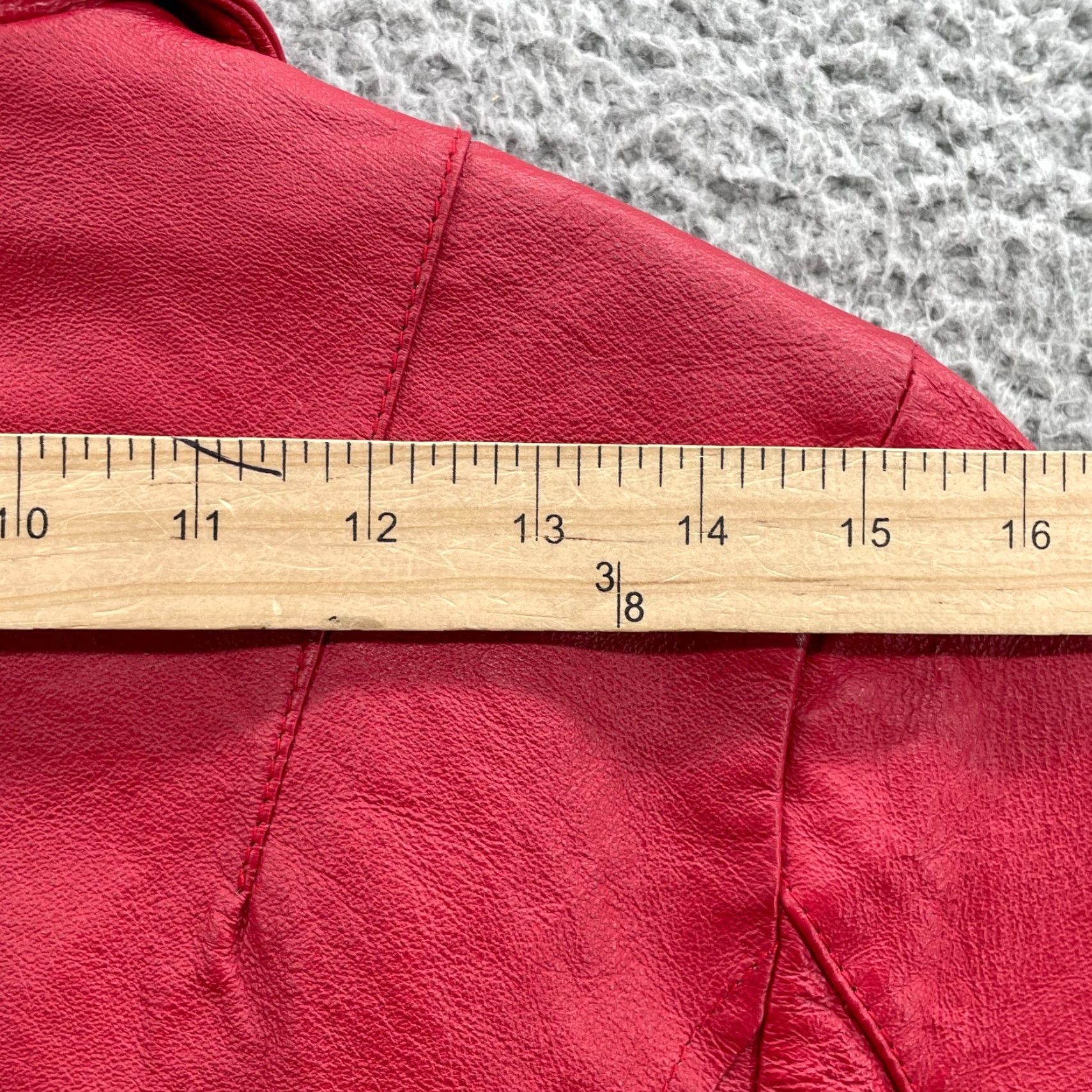 Vintage VINTAGE Metrostyle Red Leather Jacket Womens 8 Coat Academia 90's Chic Y2k Fall Corpcore Jacket Size M / US 6-8 / IT 42-44 - 6 Thumbnail