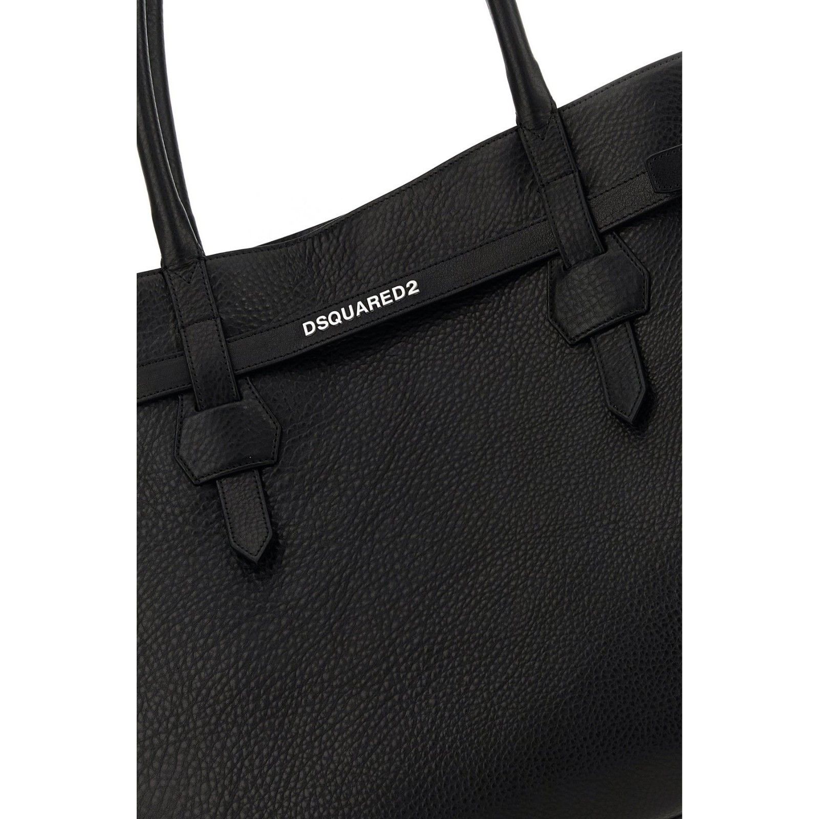Dsquared2 DSQUARED2 Black Leather Top Handle Bag New & Authentic Size ONE SIZE - 4 Thumbnail