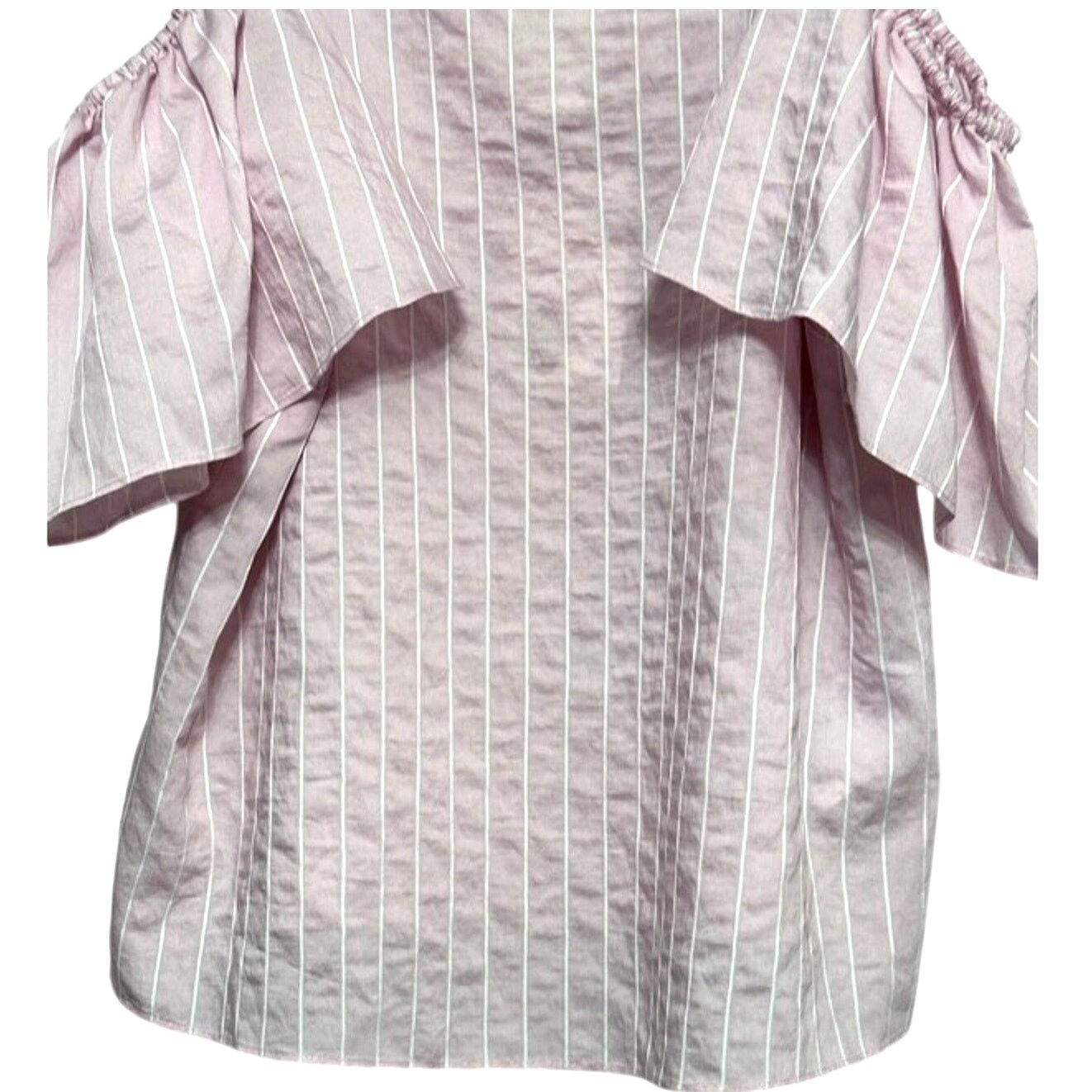 H&M H&M Blouse Flutter Sleeve Spaghetti Strap White Pink W 2 NWT Size XS / US 0-2 / IT 36-38 - 5 Thumbnail
