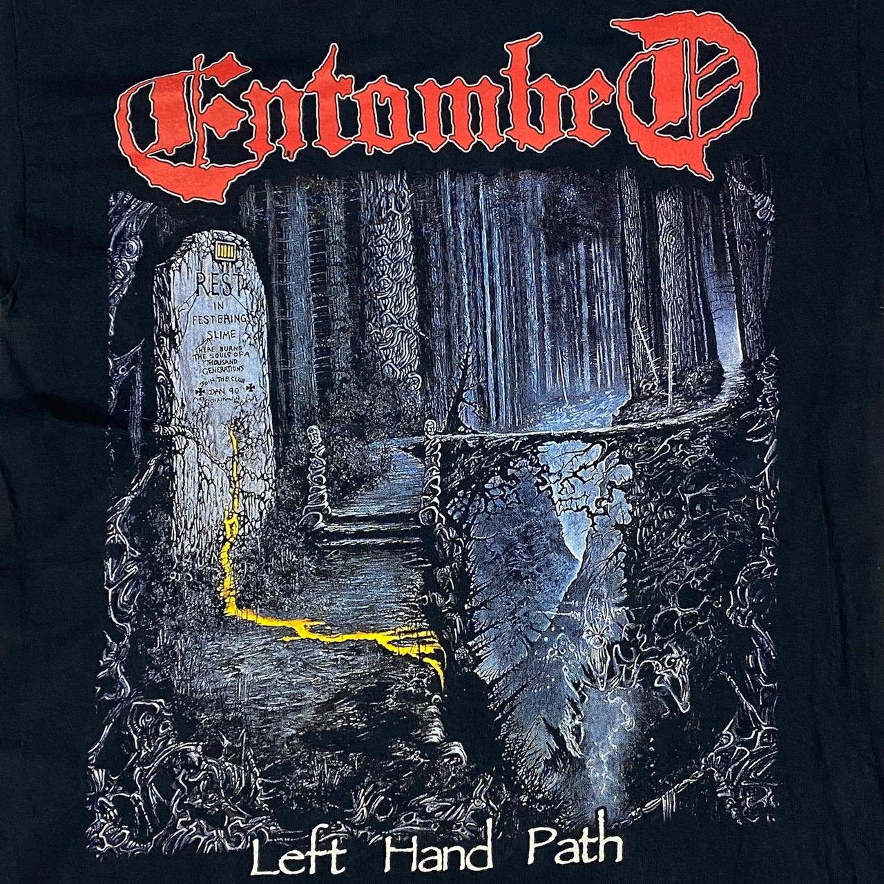 Band Tees Death metal band entombed left hand path cover album art Size US M / EU 48-50 / 2 - 3 Thumbnail