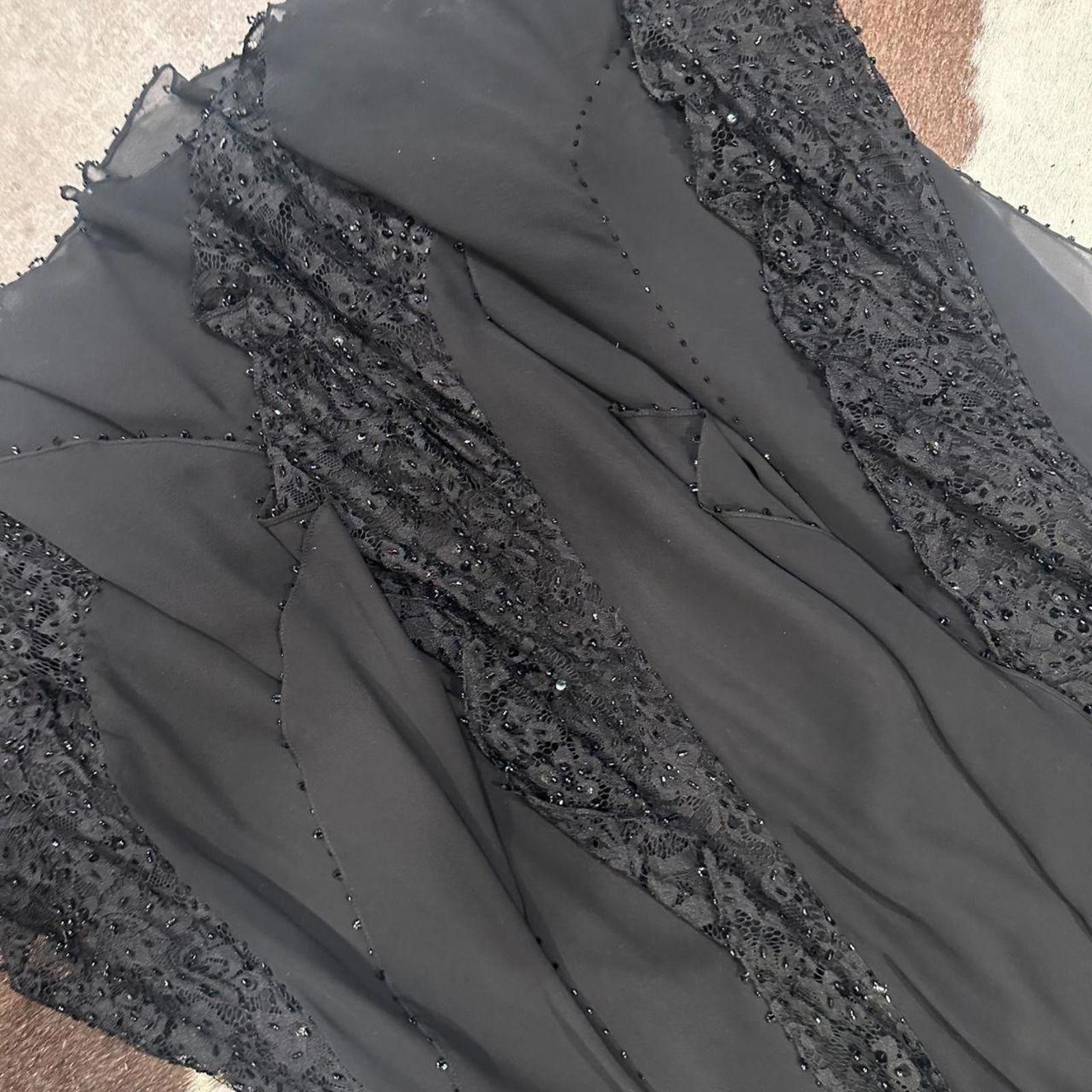 Other 100% Silk Black Y2k Vintage Strapless Gown Size M / US 6-8 / IT 42-44 - 3 Thumbnail