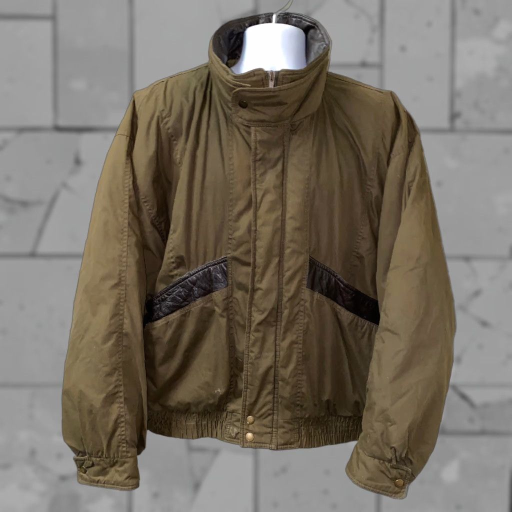 Levi's Vintage Levi’s Brown Full Zip Leather Accents Jacket Size XL Mens Size US XL / EU 56 / 4 - 1 Thumbnail