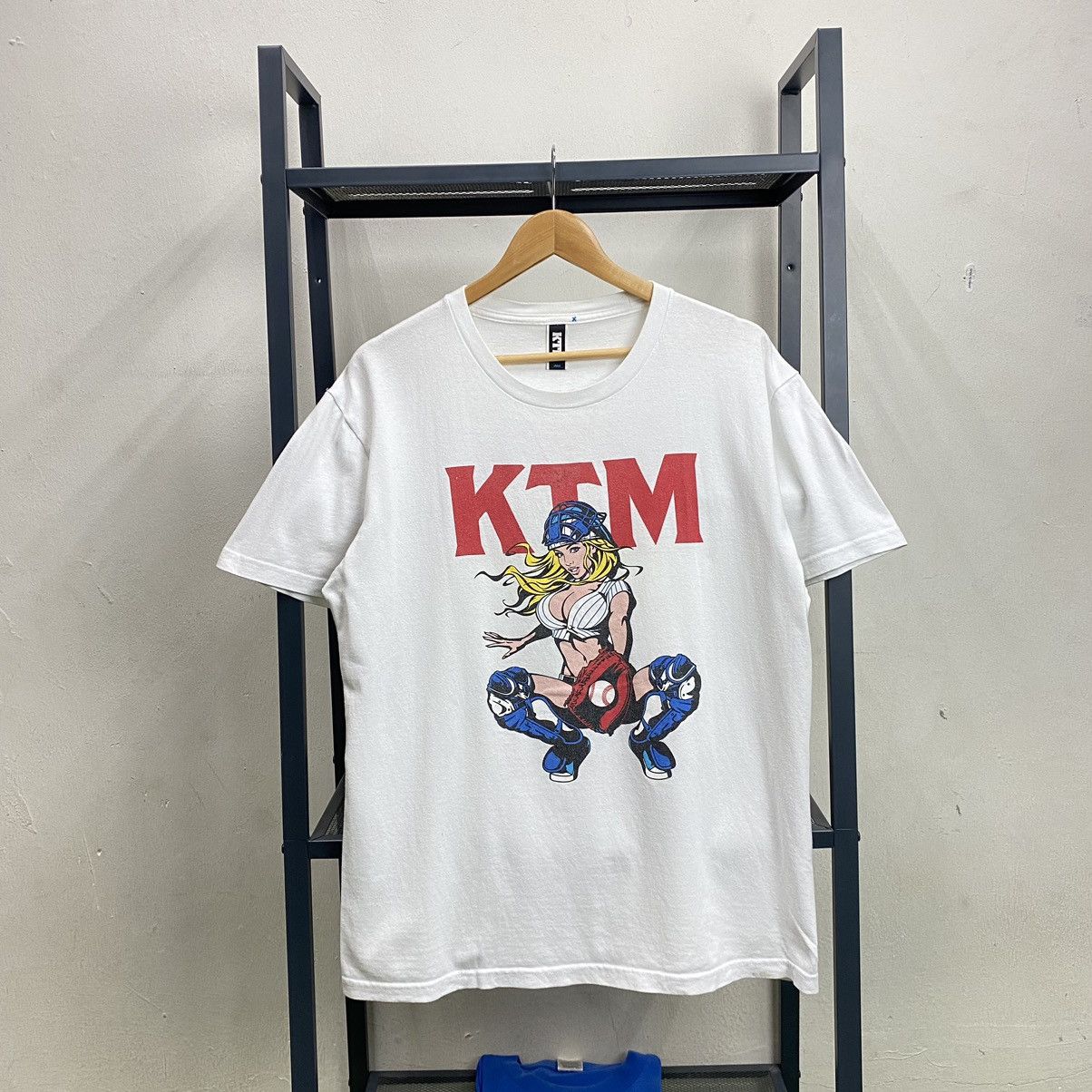 Japanese Brand × Vintage Vintage KTM Sexy Girl Catch Japanese Brand Tee Size US L / EU 52-54 / 3 - 1 Thumbnail