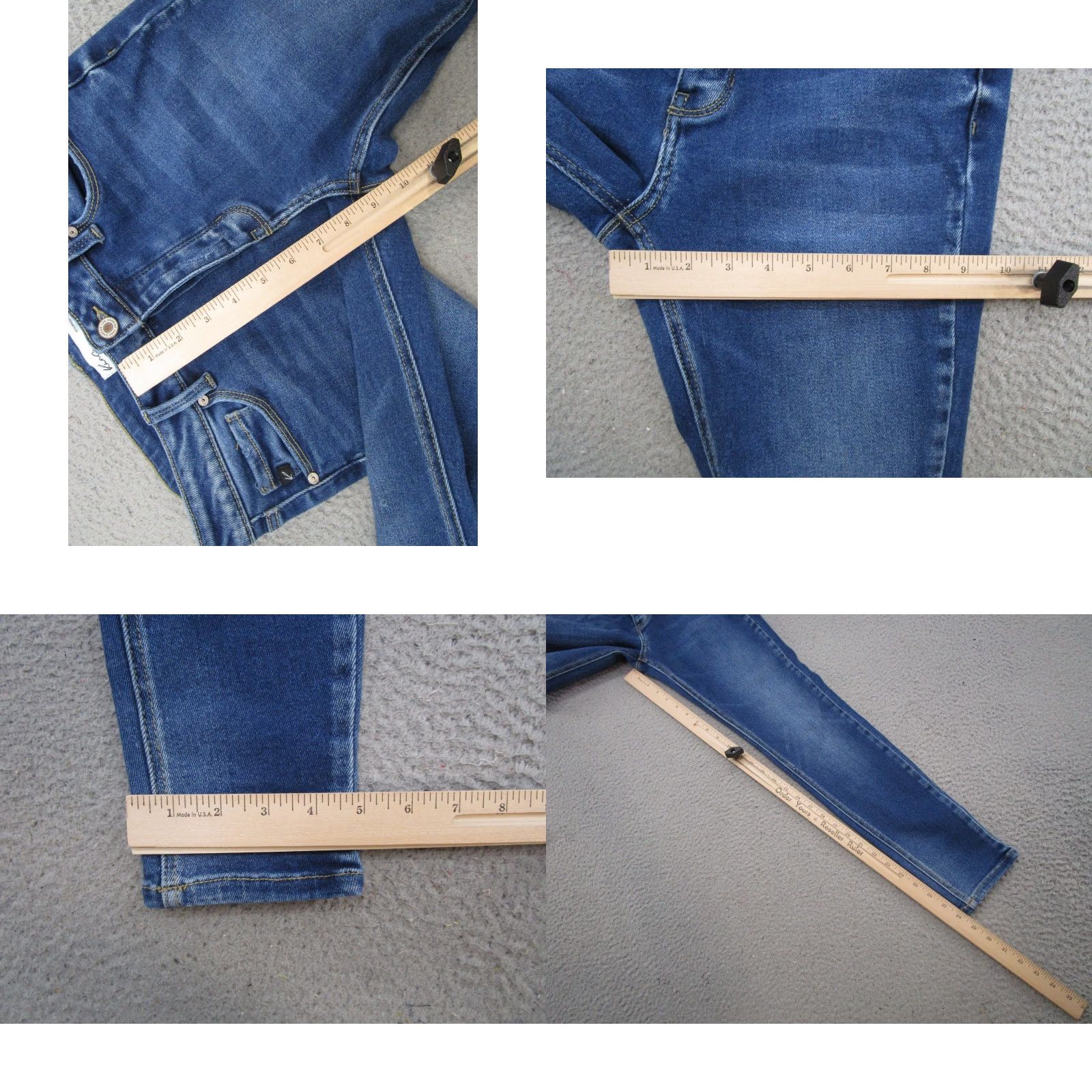 Vintage Kancan fot Maurices Jeans Button Fly Blue Stretch Denim Skinny Women's Size 28 Size 28" / US 6 / IT 42 - 8 Thumbnail