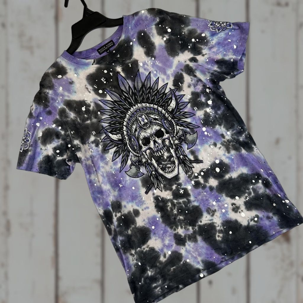 Affliction Affliction Black Label Shirt Mens Medium Tie Dye Skull Headdress Graphic Tee Size US M / EU 48-50 / 2 - 1 Thumbnail