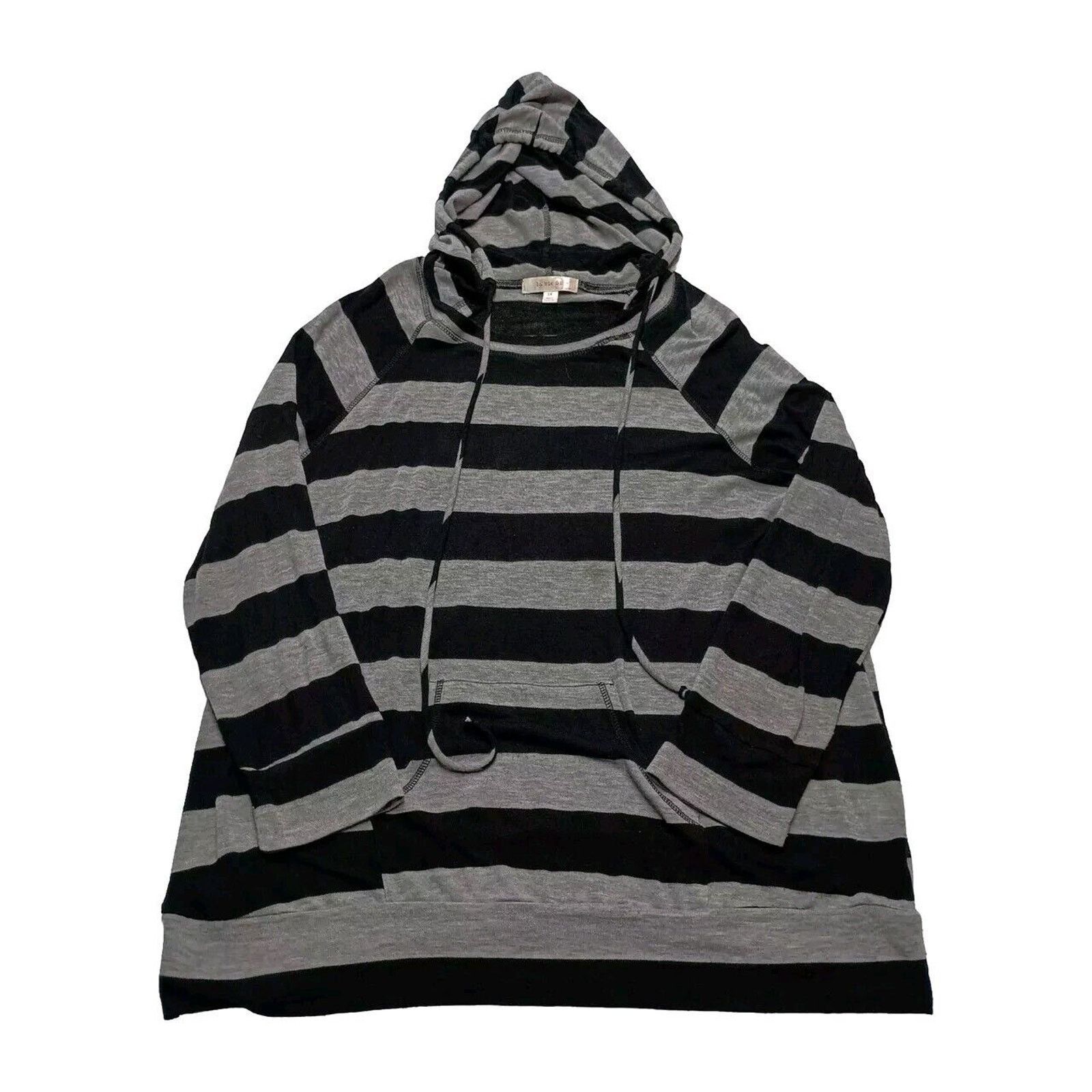 & Other Stories La vie 89 Relax Sweater Hoodie 1X Plus Size Black Gray Soft Size XL / US 12-14 / IT 48-50 - 1 Thumbnail