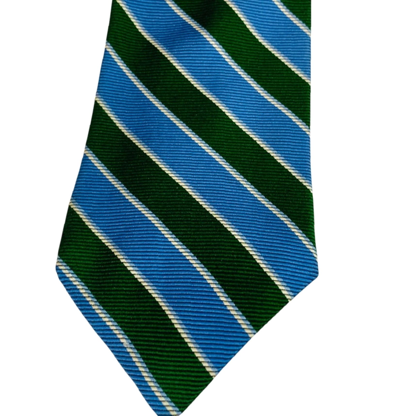 Brooks Brothers Brooks Brothers Mens Tie Woven Silk Necktie Green Blue Stripe 2 3.75" Width 60" Length 60" (if length) Size ONE SIZE - 3 Thumbnail