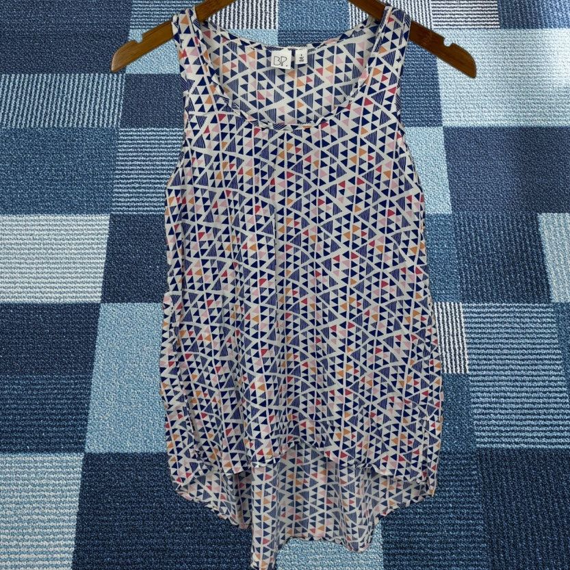 Vintage BP Tank Top Women’s Size S Blue Sleeveless Geometric Print Viscose Size S / US 4 / IT 40 - 1 Thumbnail