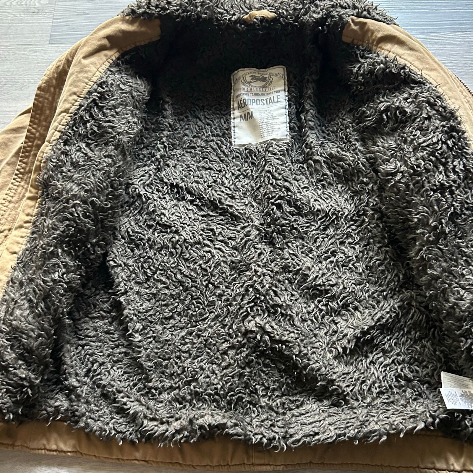 Aeropostale Vintage y2k Aeropostale Sherpa Lined Canvas Military Jacket Size US M / EU 48-50 / 2 - 6 Thumbnail