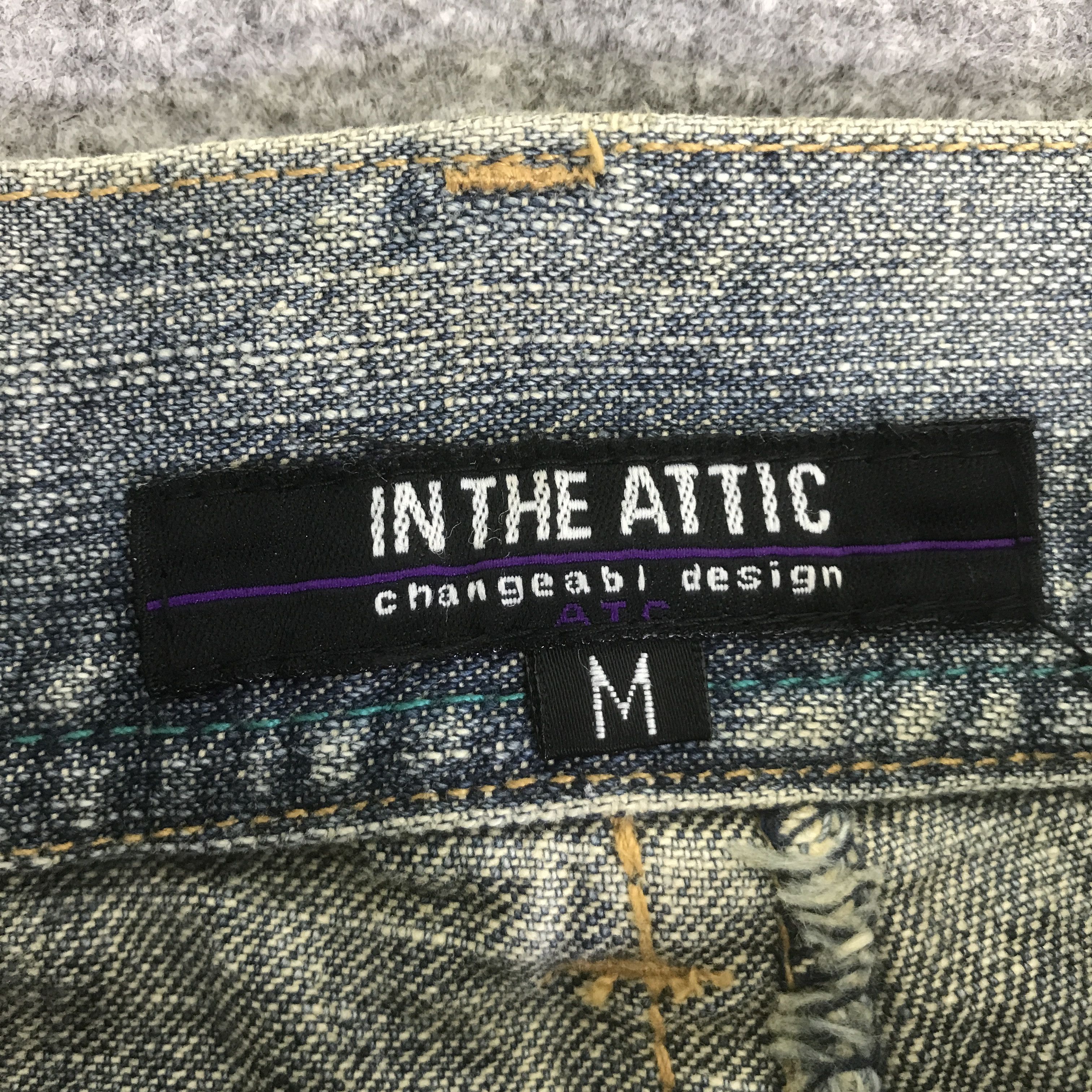 In The Attic IN THE ATTIC DISTRESSED DENIM DOUBLE WAIST PANTS K129B1 Size US 32 / EU 48 - 13 Thumbnail