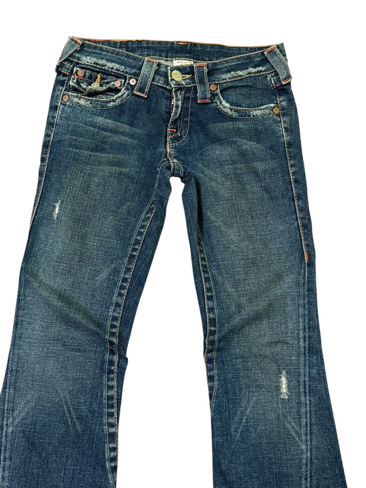 True Religion Flared TRUE RELIGION Distressed Low Rise Bootcut Size US 27 - 5 Thumbnail