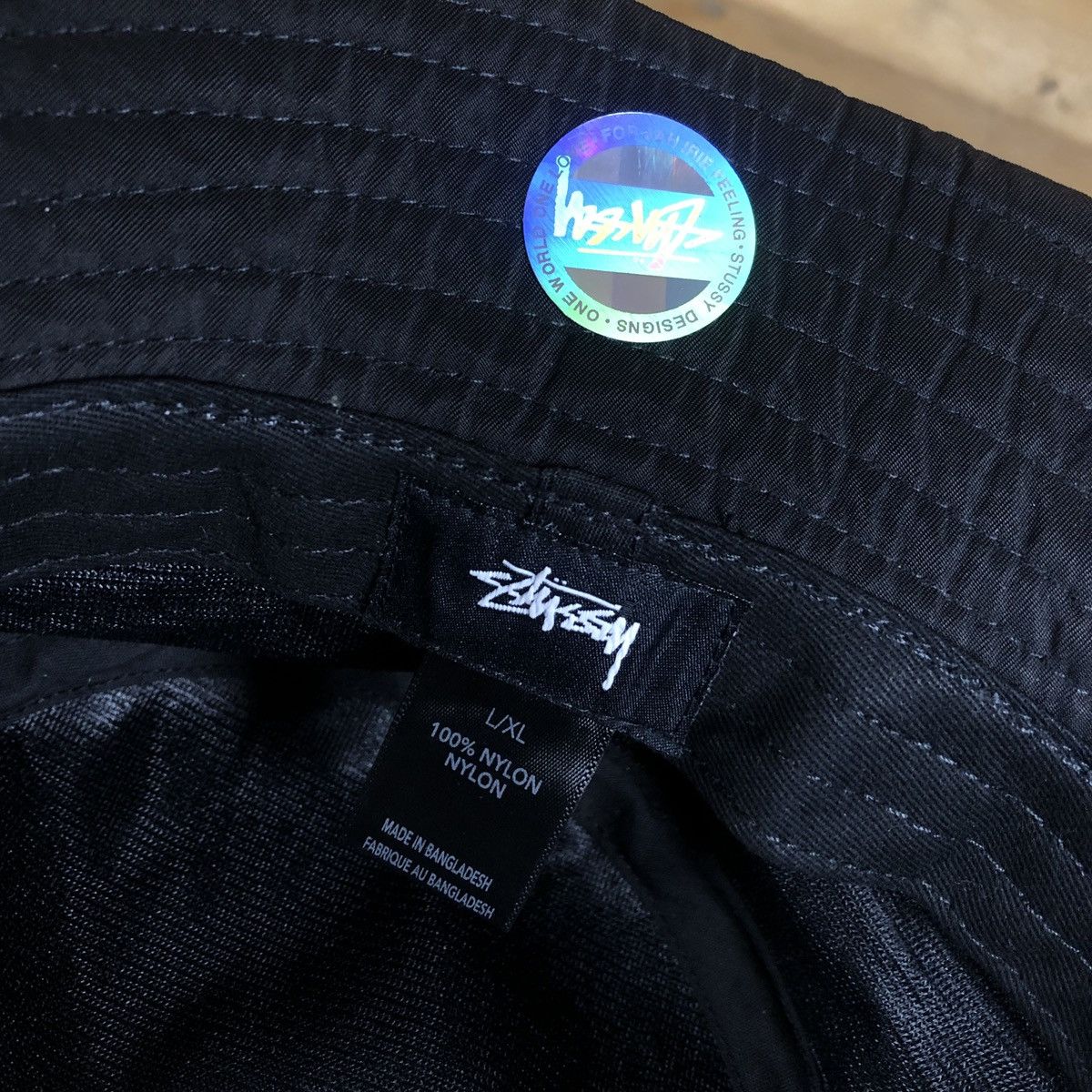 Stussy × Vintage Stussy Reflective Tape Bucket Size ONE SIZE - 3 Thumbnail