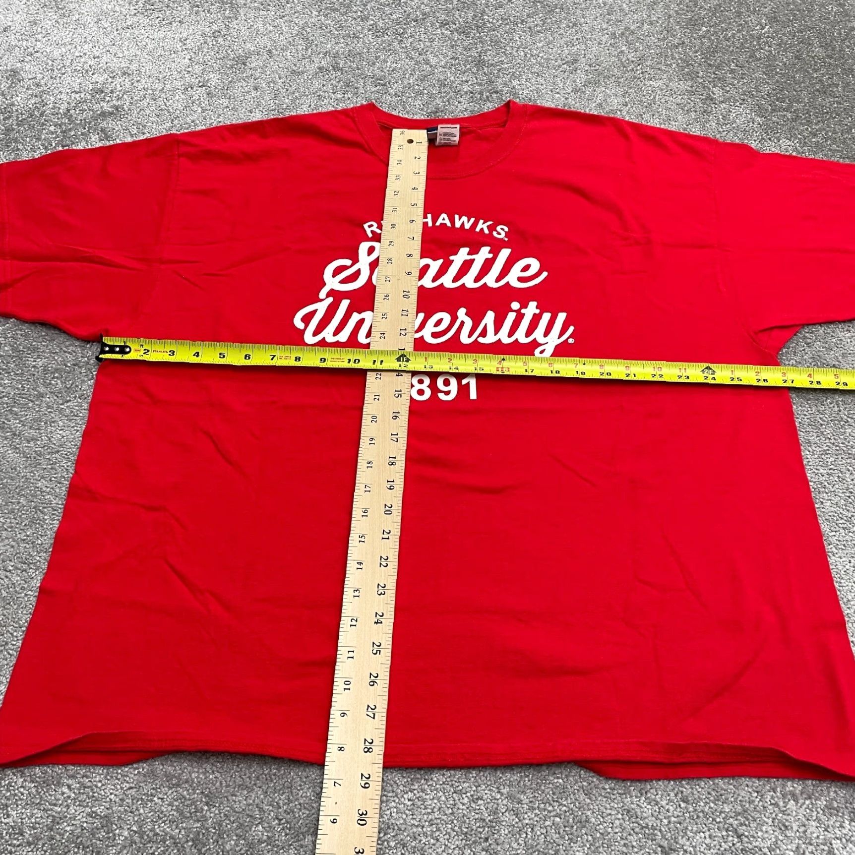 Vintage MV Sport T-Shirt Shirt Mens 3XL Red Seattle University Redhawks Crew Neck Cotton Short Sleeve Vintage No Size US XXL / EU 58 / 5 - 7 Thumbnail