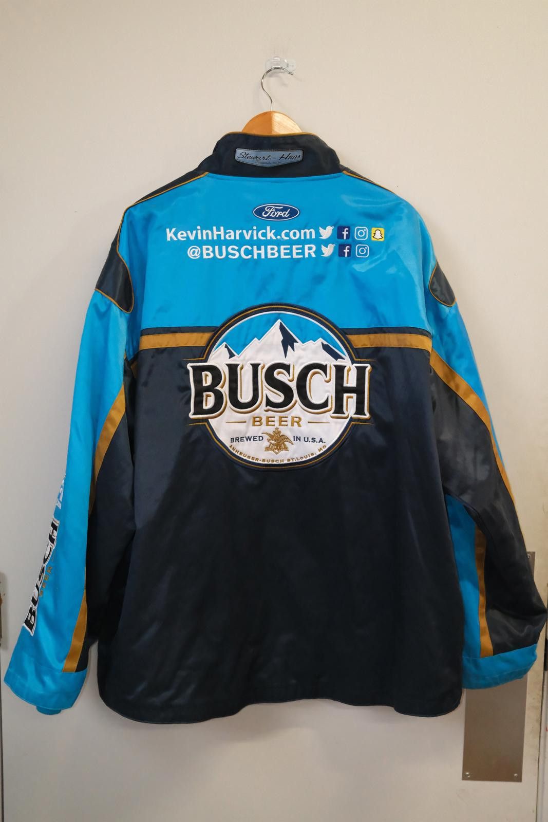 Vintage 2010's Kevin Harvick Busch Beer Nascar Racing Jacket Size 3XL / US 20-22 - 2 Thumbnail