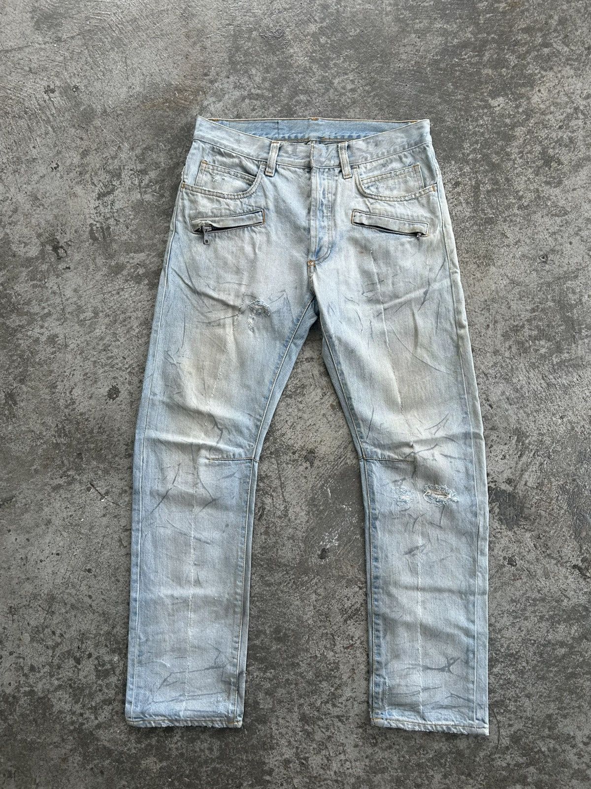Balmain Balmain SS11 Eagle Coin Biker Jeans | Grailed