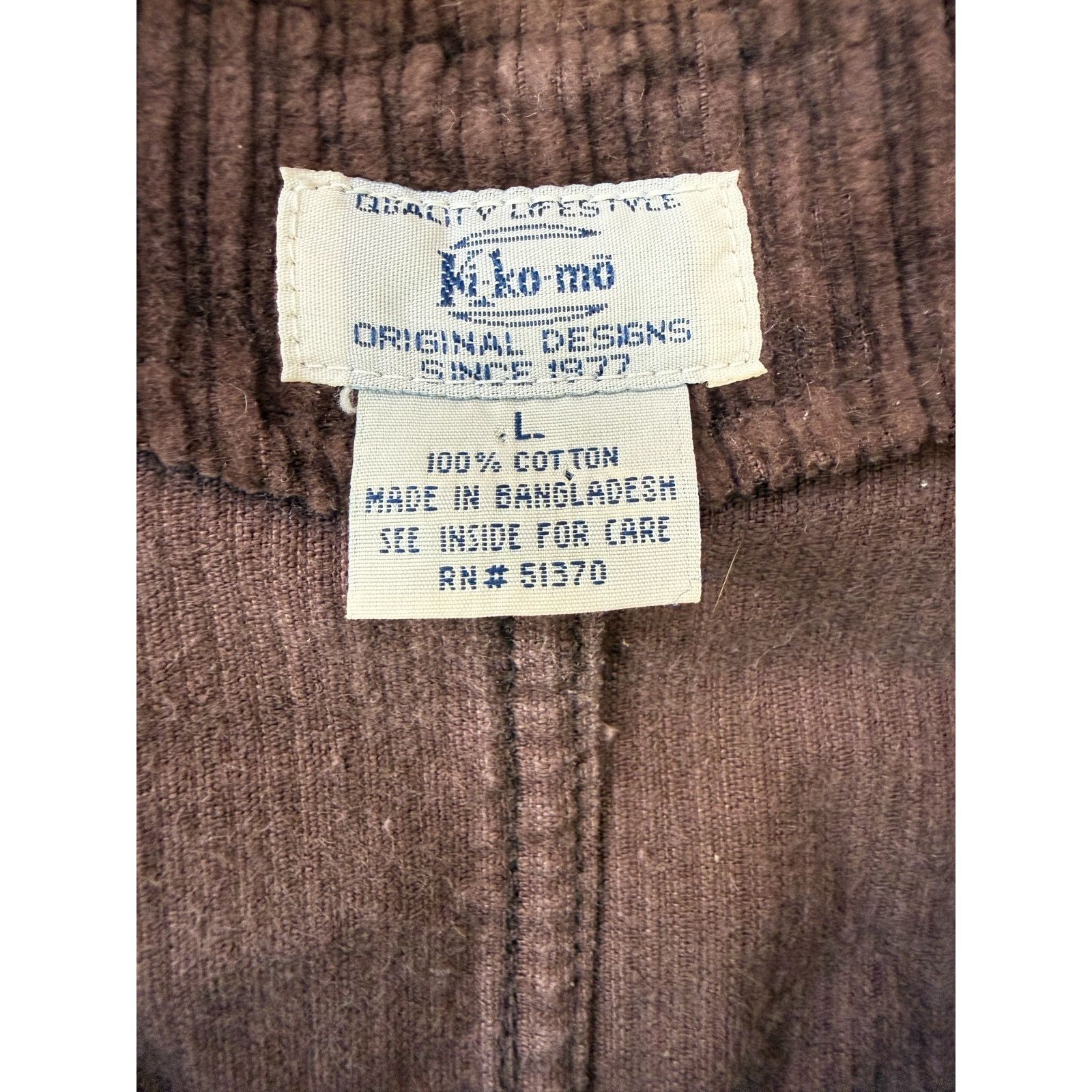 Other Vintage Corduroy Jumper Dress Brown Kikomo Sleeveless Zip F Size L / US 10 / IT 46 - 2 Thumbnail