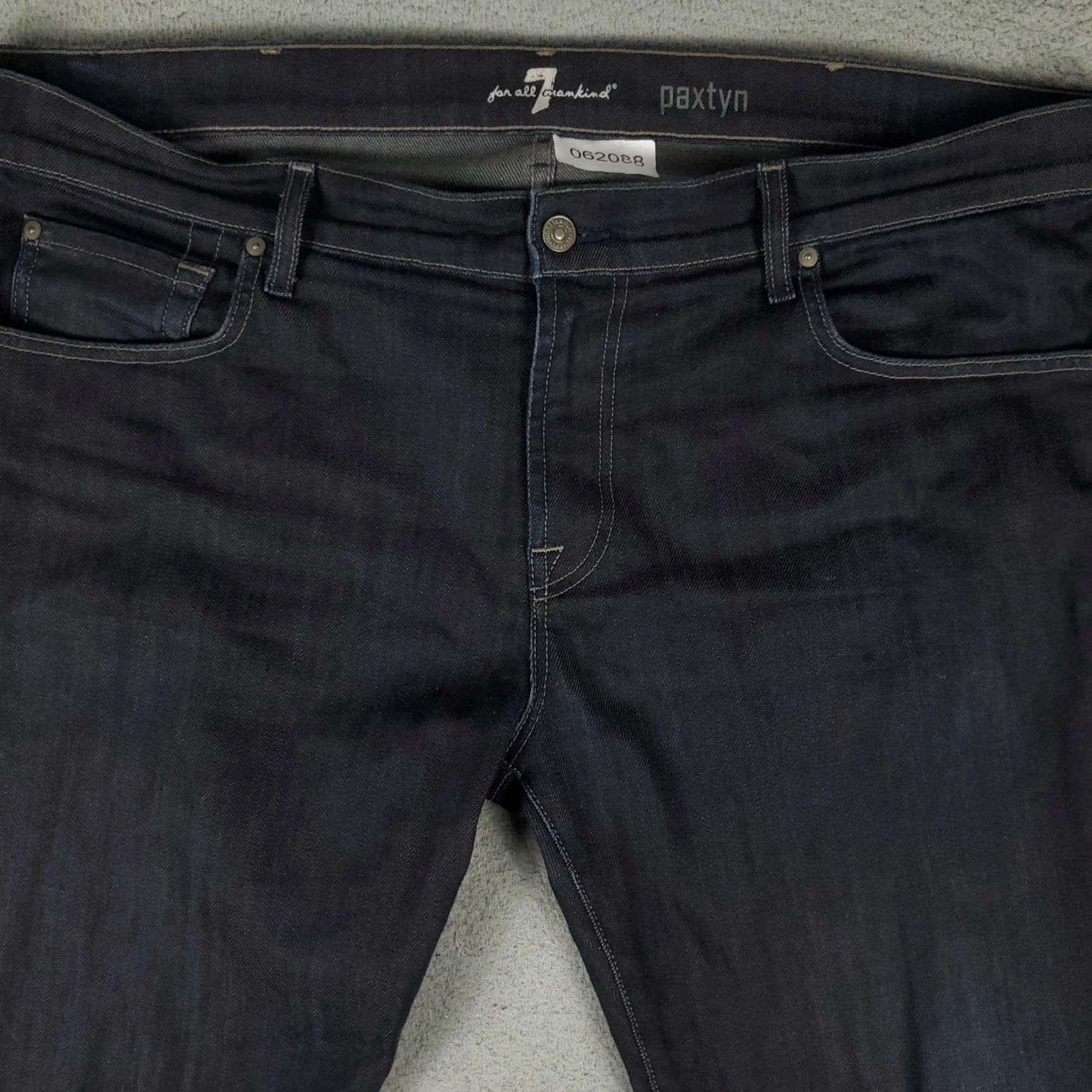 7 For All Mankind VINTAGE 7 For All Mankind Jeans Mens Regular Fit Skinny Denim Pants 40x34 Dark Wash Blue Size US 40 / EU 56 - 2 Thumbnail