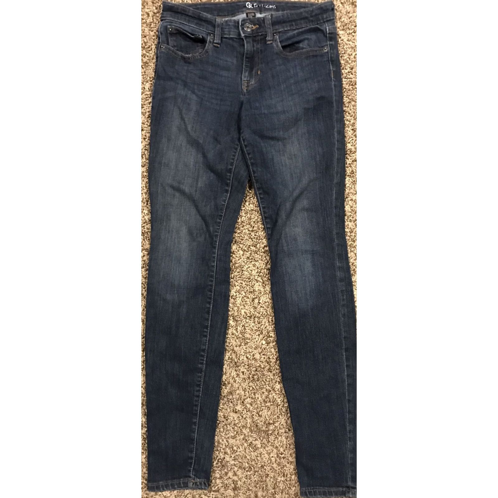 Gap Gap Womens Denim Jean Leggings Stretch Size 2 27 in Waist Medium Blue Cotton Blend Denim Skinny Jegging Womens Leggings Stretch 30 in Inseam Size 27" / US 4 / IT 40 - 2 Thumbnail