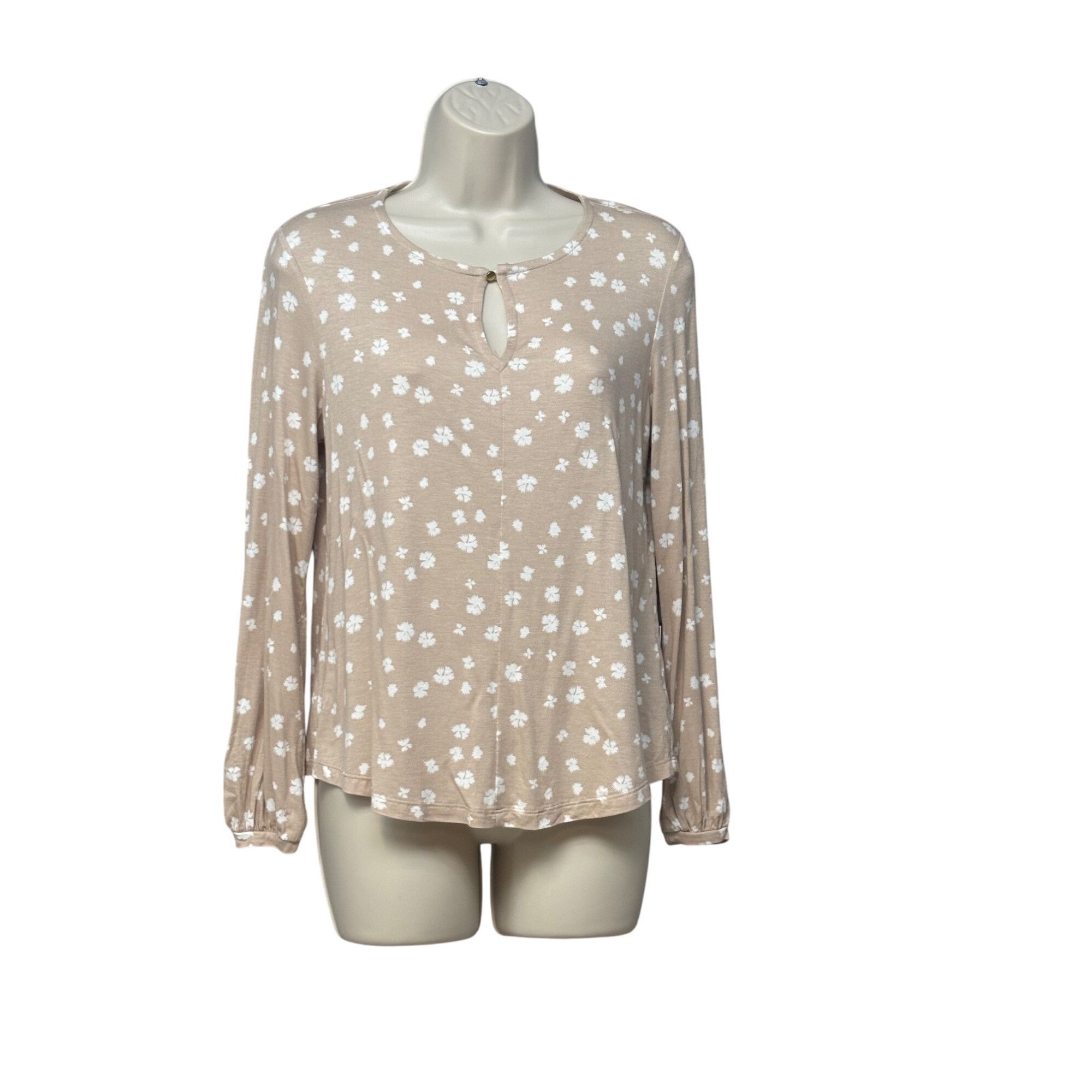 Liz Claiborne Liz Claiborne Petite Gathered Sleeve Cuffs, Rayon Top, Flora Size ONE SIZE - 14 Thumbnail