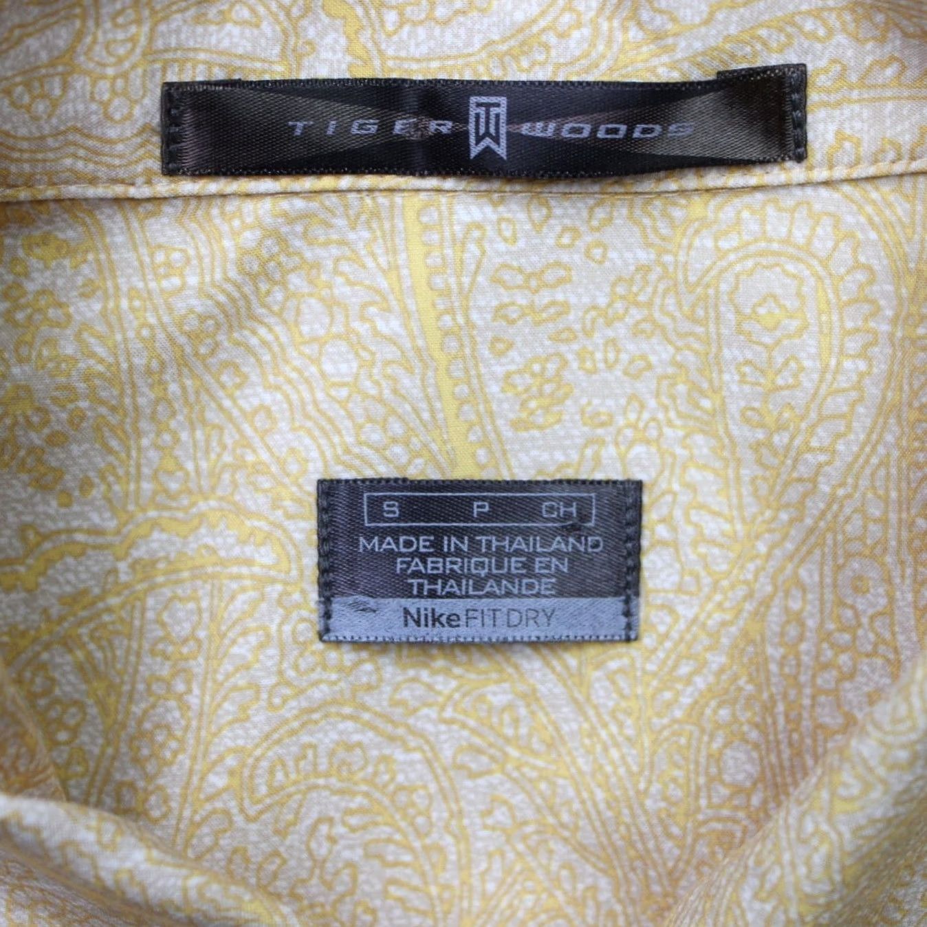 Nike Nike Tiger Woods Polo Shirt Mens Small Yellow Floral Dri-Fit Golf Short Sleeve Size US S / EU 44-46 / 1 - 7 Thumbnail