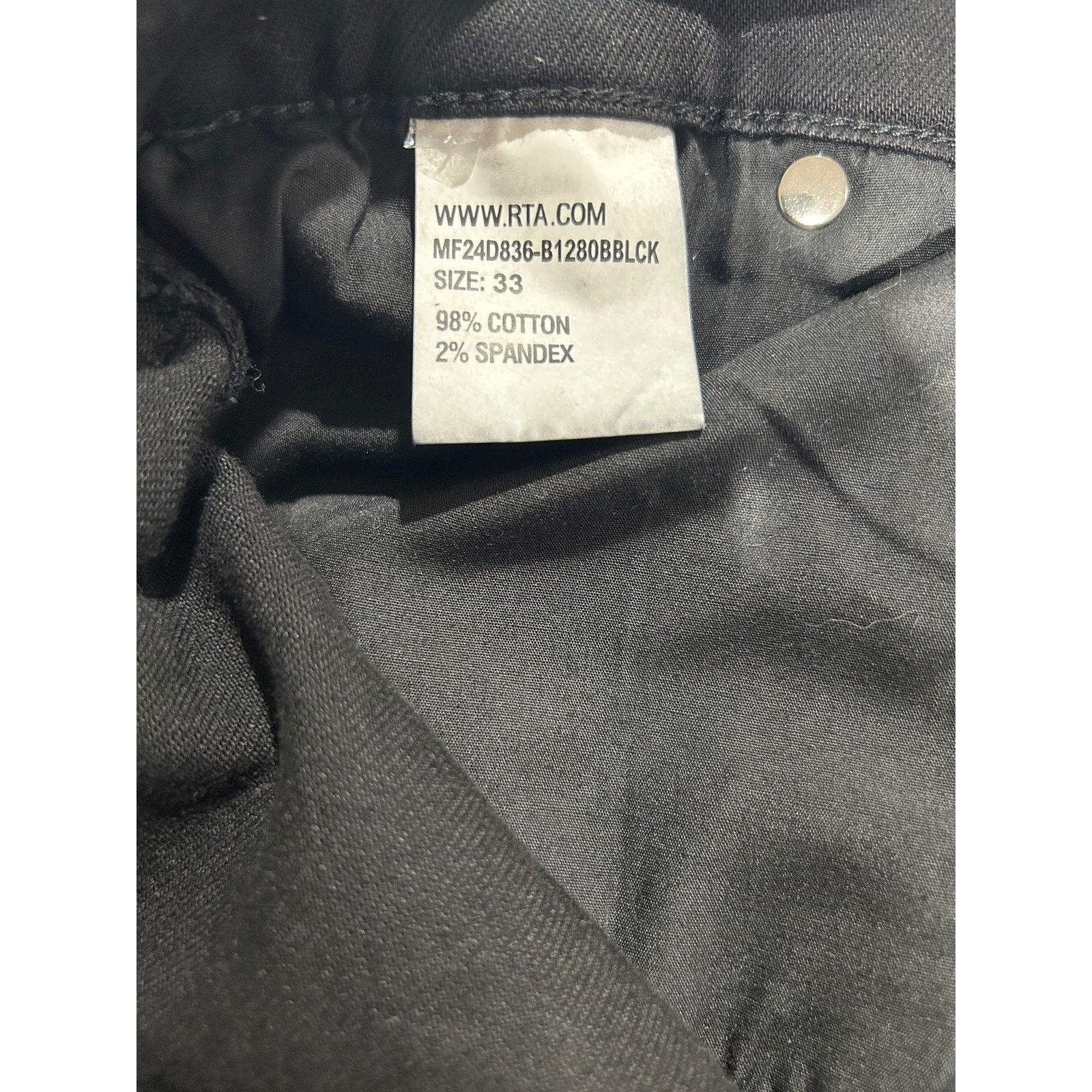 Rta RTA BLACK ROMAN DENIM CARGO PANTS 33 PREOWNED Size US 33 - 5 Thumbnail